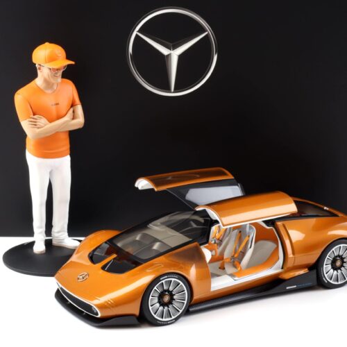 1:18 NZG Mercedes Vision ONE-ELEVEN orange with Figur Gorden Wagener DEALER VERSION