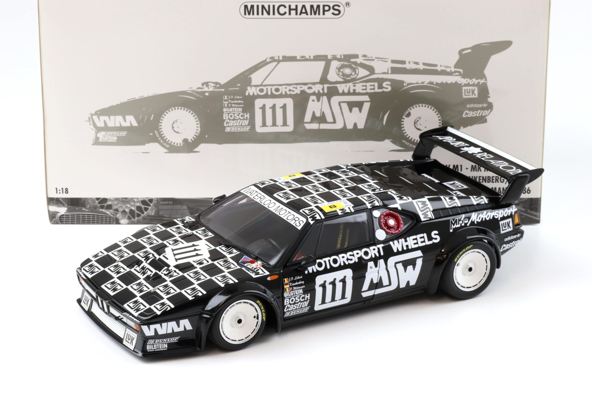 1:18 Minichamps BMW M1 MK Motorsport 24h Le Mans 1986 #111 Witmeuer/ Libert