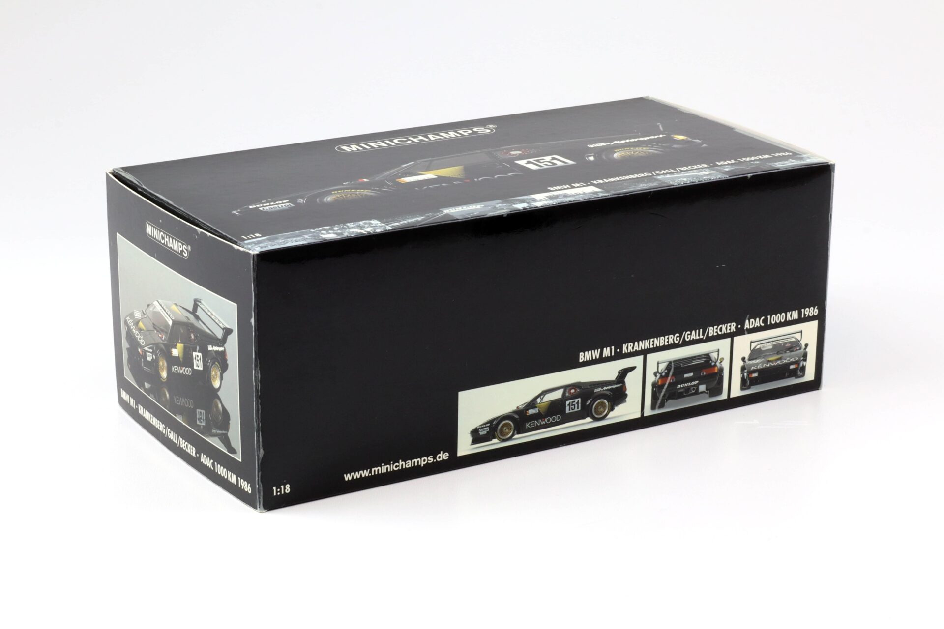 1:18 Minichamps BMW M1 ProCar ADAC 1000km 1986 KENWOOD #151 Krankenberg