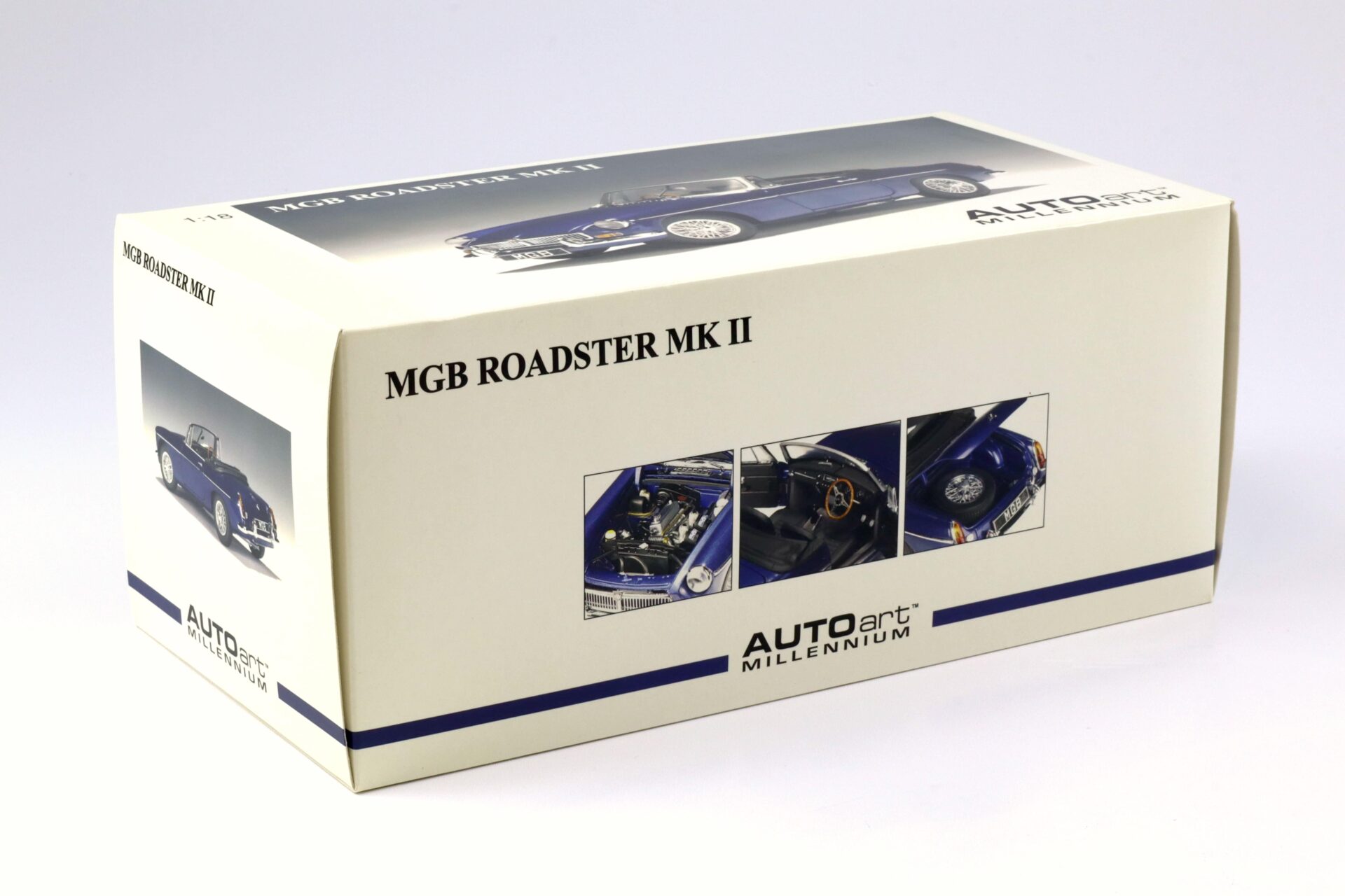 1:18 AUTOart MGB Roadster MK II Pageant 1969 blue metallic 76611