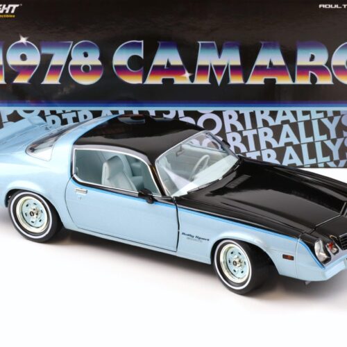 1:18 Greenlight 1978 Chevrolet Camaro Rally Sport Bright blue metallic/ black