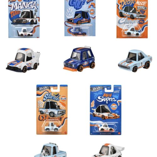1:64 Hot Wheels 2025 NOPPO Gulf Racing Set 5 pcs. GDG44-977L Toyota, Dodge