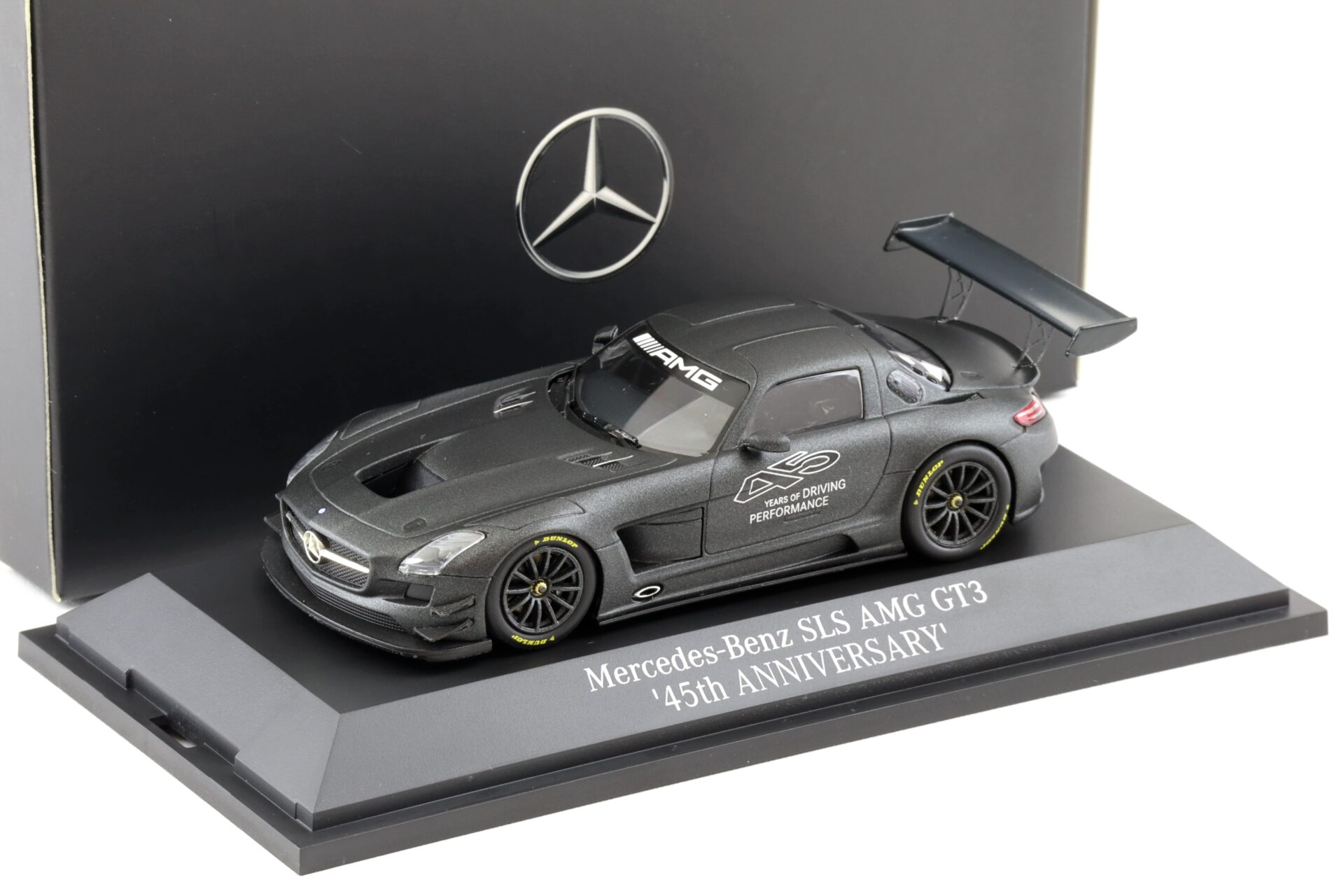1:43 Minichamps Mercedes SLS AMG GT3 45th Anniversary black DEALER VERSION