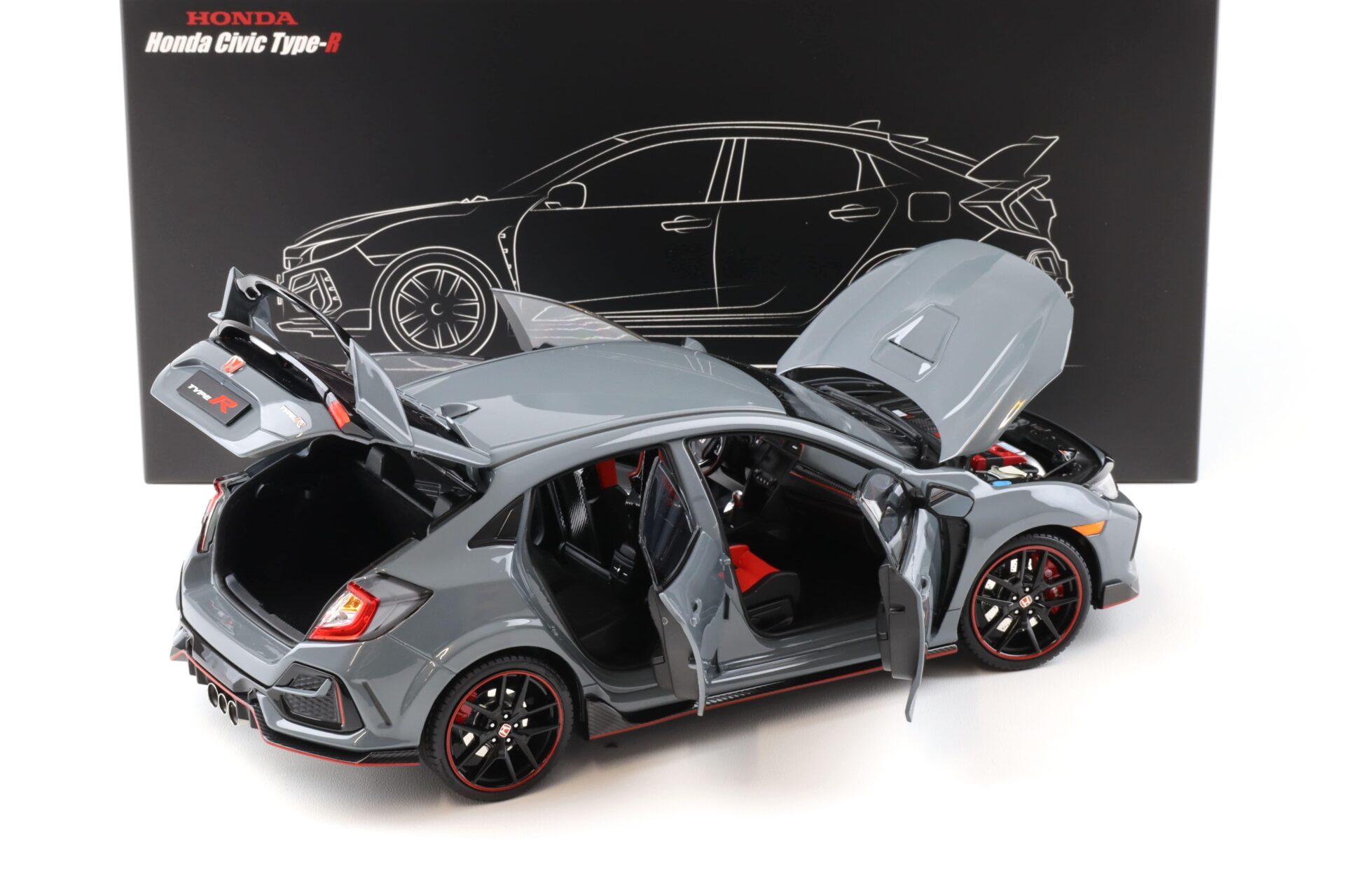 1:18 LCD Models Honda Civic Type-R FK8 Cement grey 2020 LCD18005B-GR