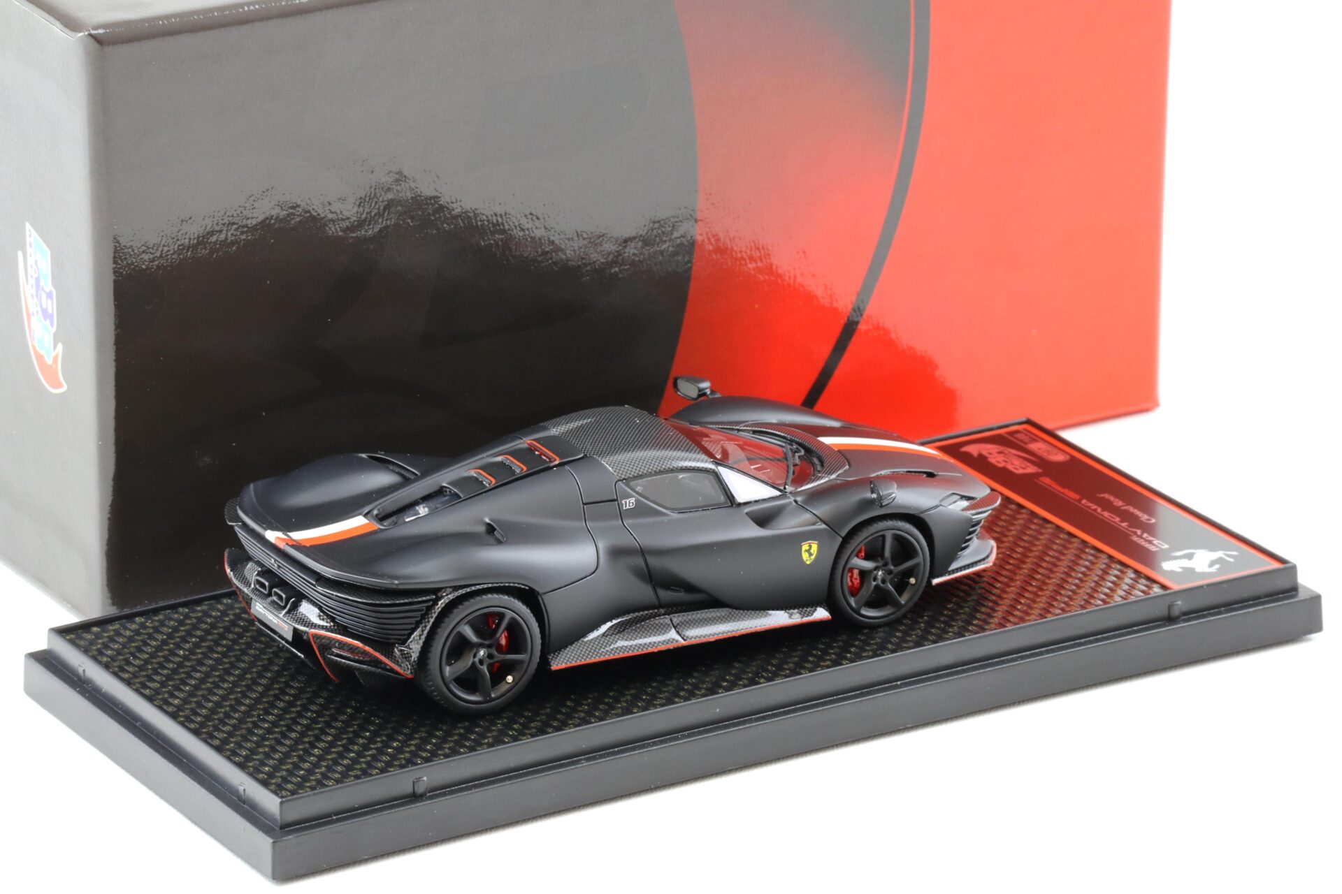 1:43 BBR Ferrari SP3 Daytona Serie Icona Closed roof C.Leclerc matt black - Limited 166 pcs.