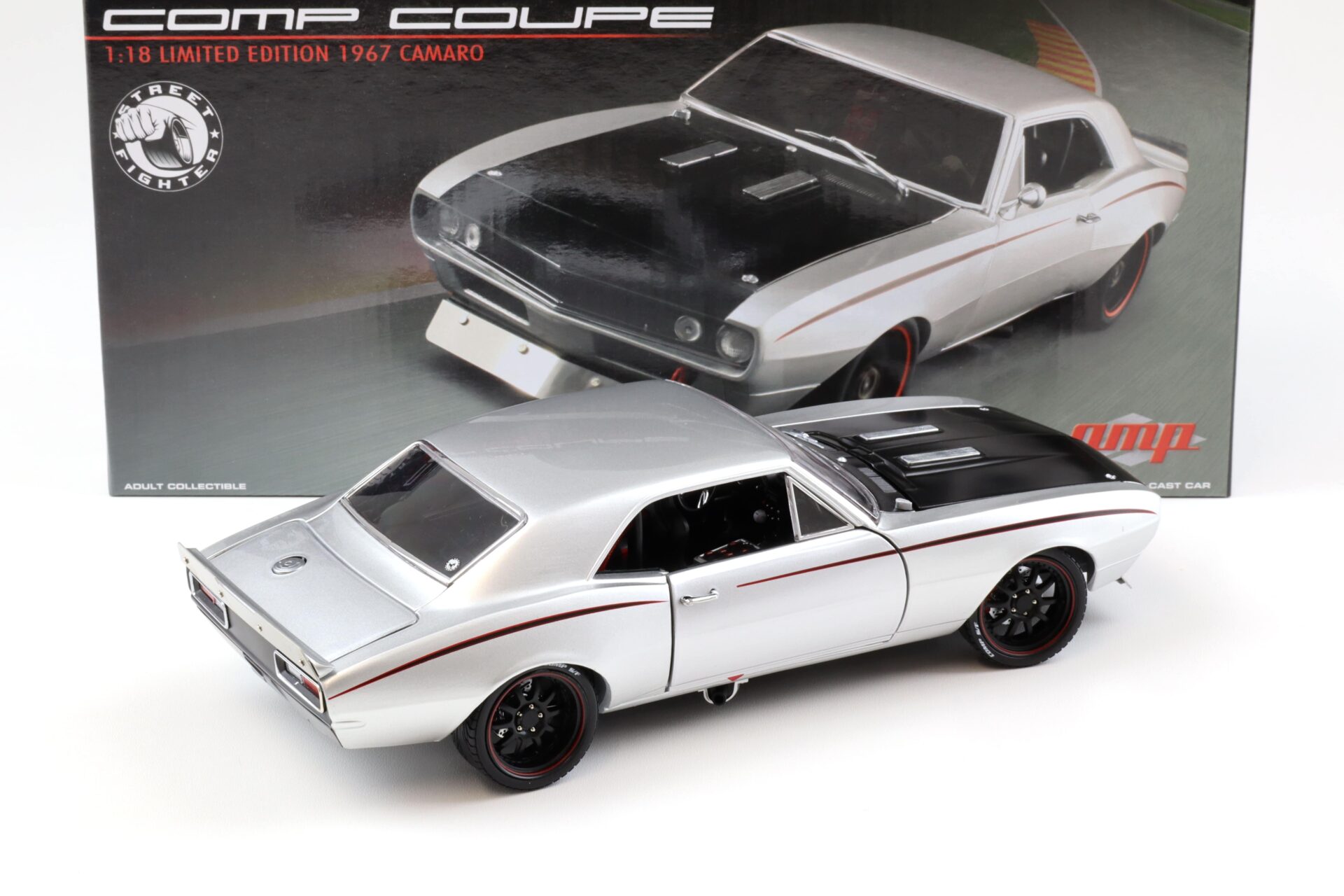 1:18 GMP 1967 Chevrolet Camaro Street Fighter Comp Coupe silver/ black