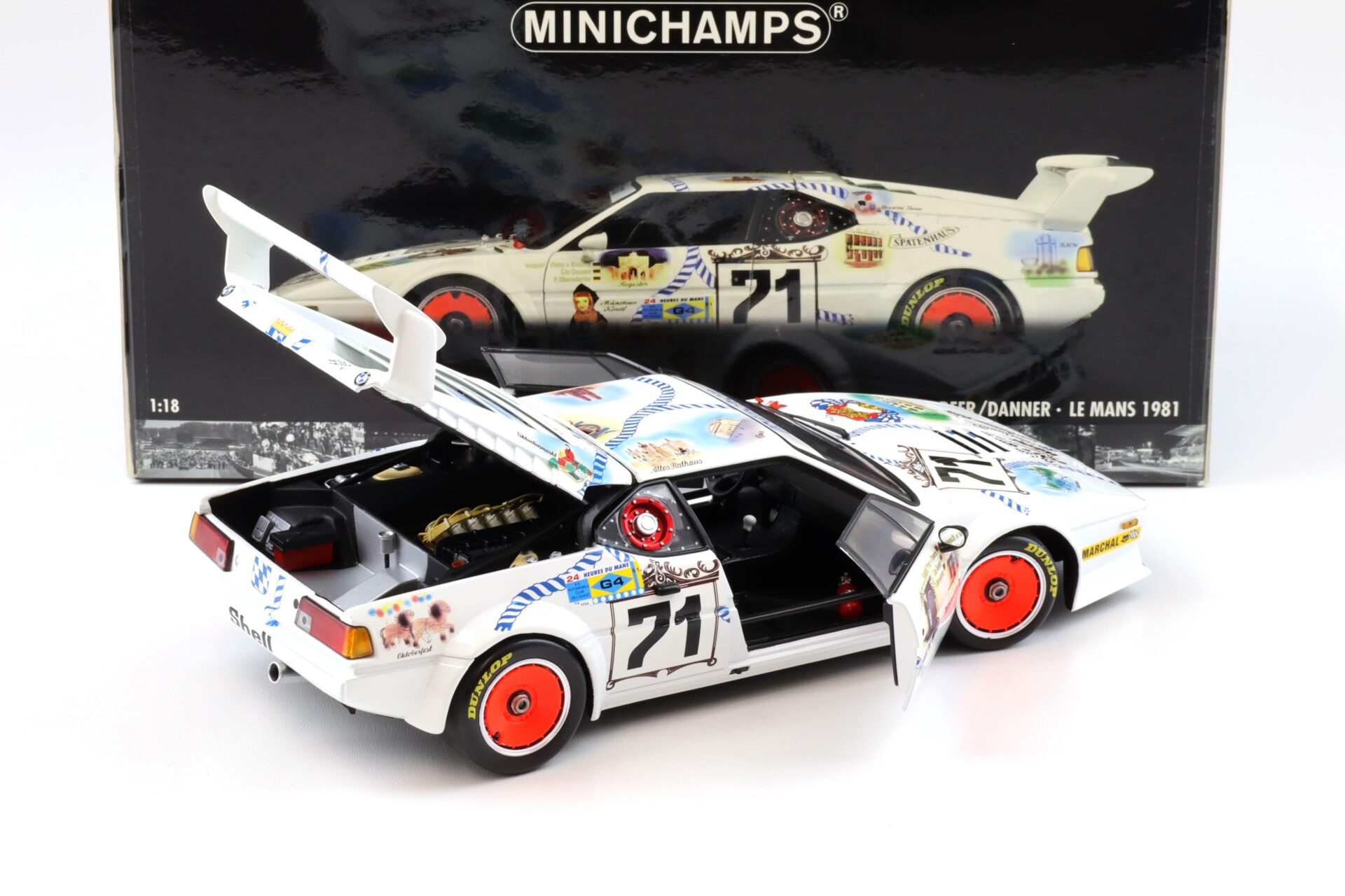 1:18 Minichamps BMW M1 Procar München v.Bayern/ Oberdorfer 24h Le Mans 1981