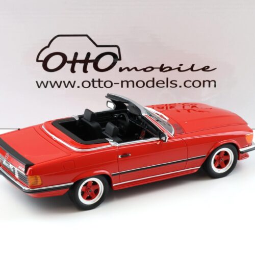 1:18 OTTO mobile OT962 Mercedes 500SL AMG R107 Convertible red 1986 - Image 3