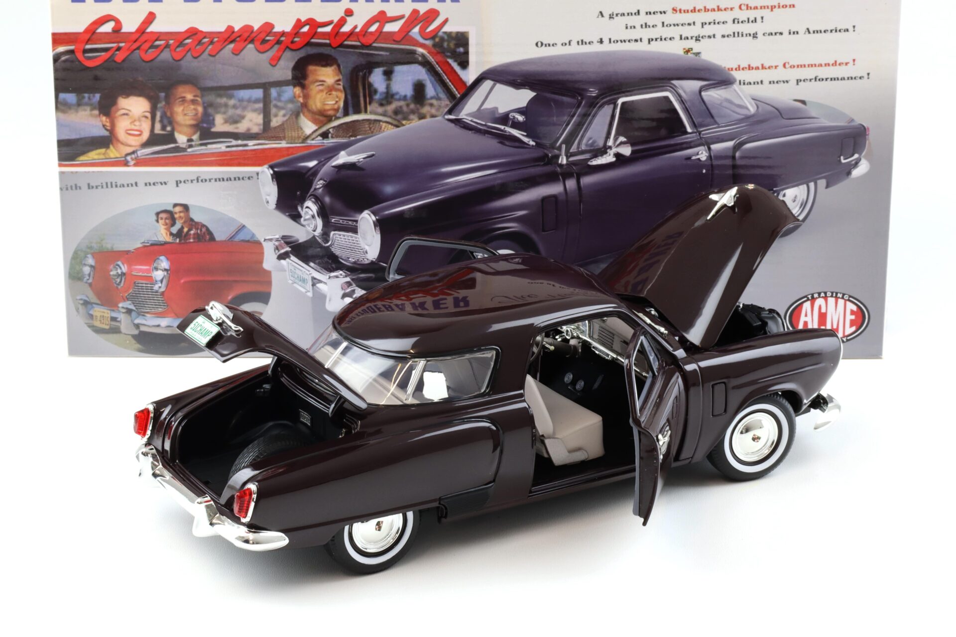 1:18 ACME 1951 Studebaker Champion black cherry A1809201