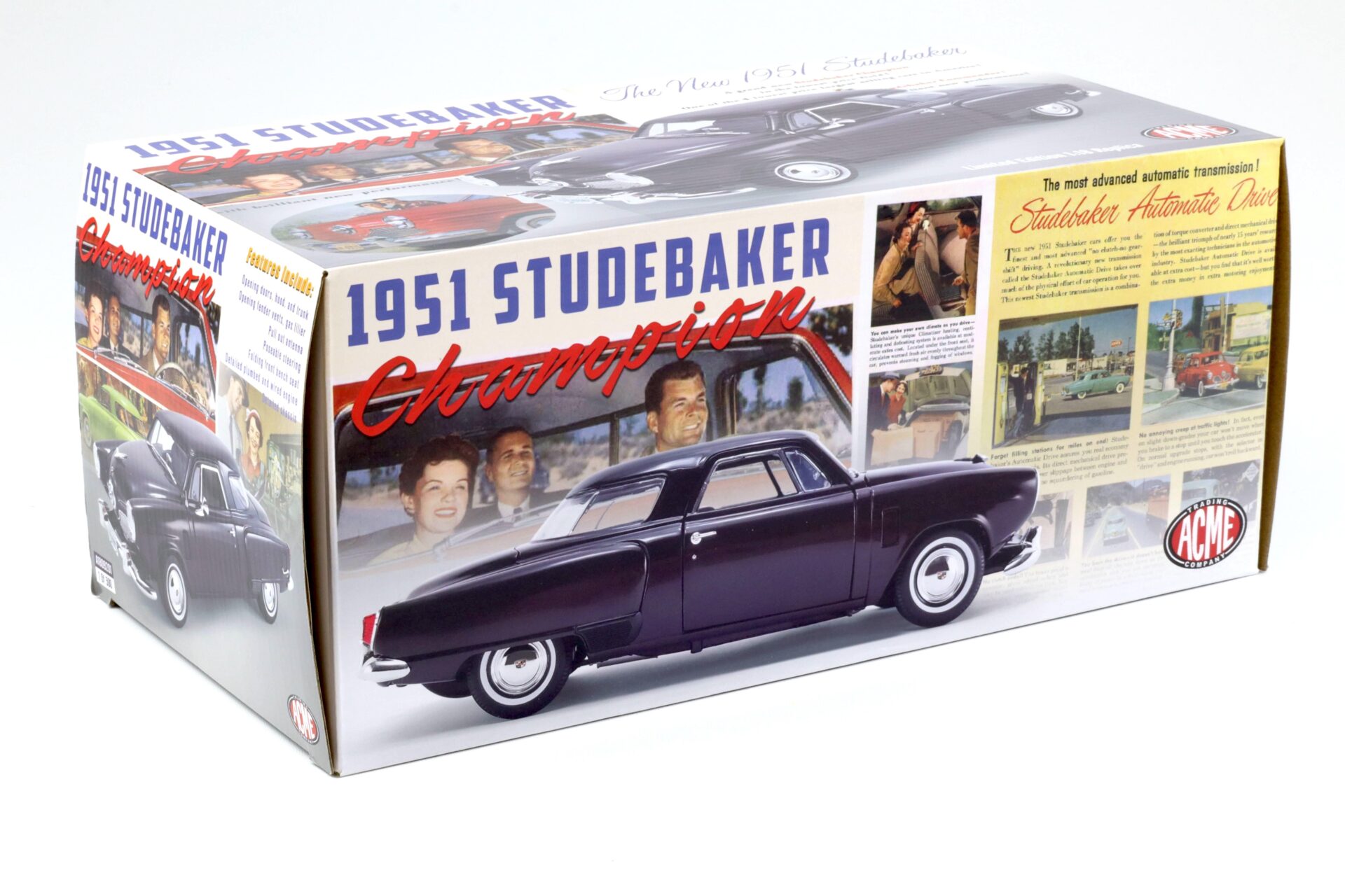 1:18 ACME 1951 Studebaker Champion black cherry A1809201