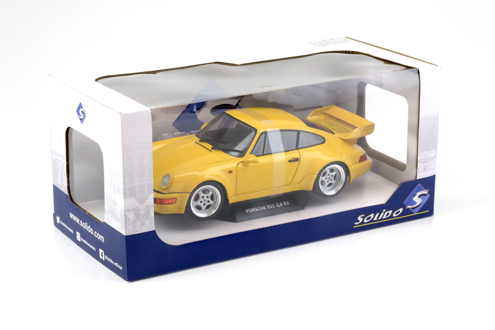1:18 Solido Porsche 911 964 Carrera RS 3.8 yellow 1990