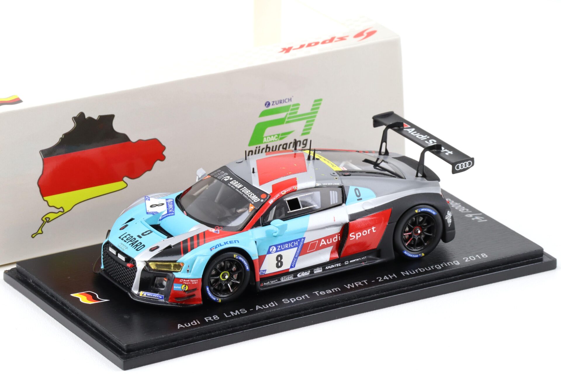 1:43 Spark Audi R8 LMS Audi Sport Team WRT 24h Nürburgring 2018 #8