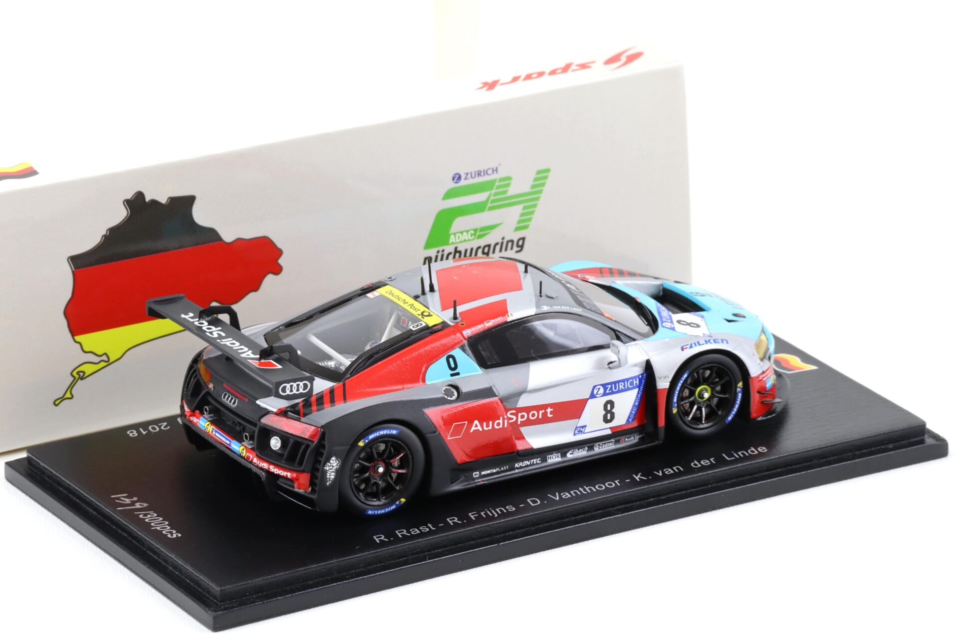 1:43 Spark Audi R8 LMS Audi Sport Team WRT 24h Nürburgring 2018 #8