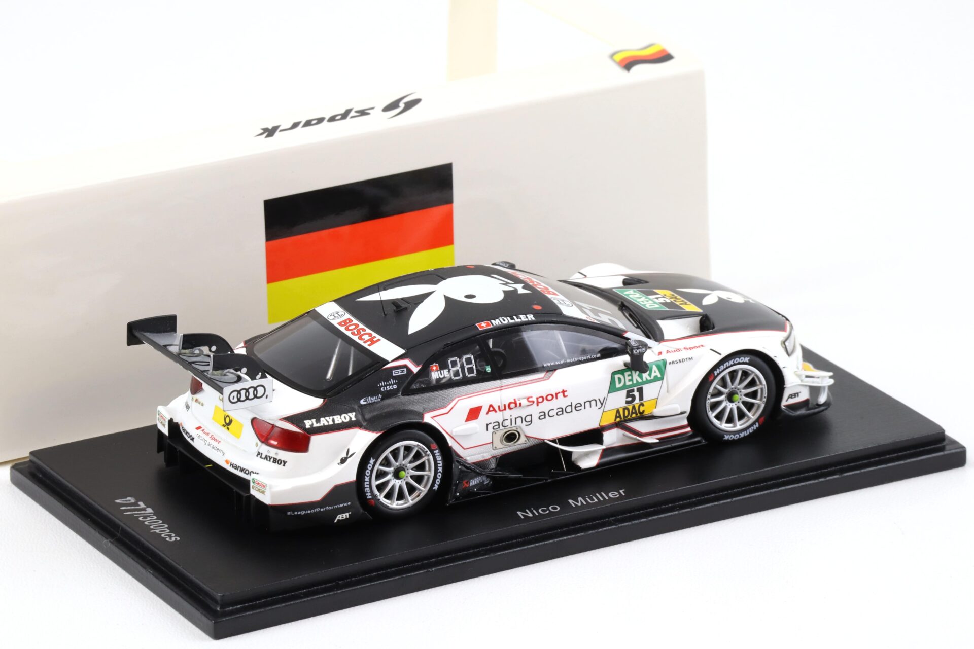 1:43 Spark Audi RS5 DTM 2016 Audi Sport Team Abt Sportsline Müller #51 Playboy