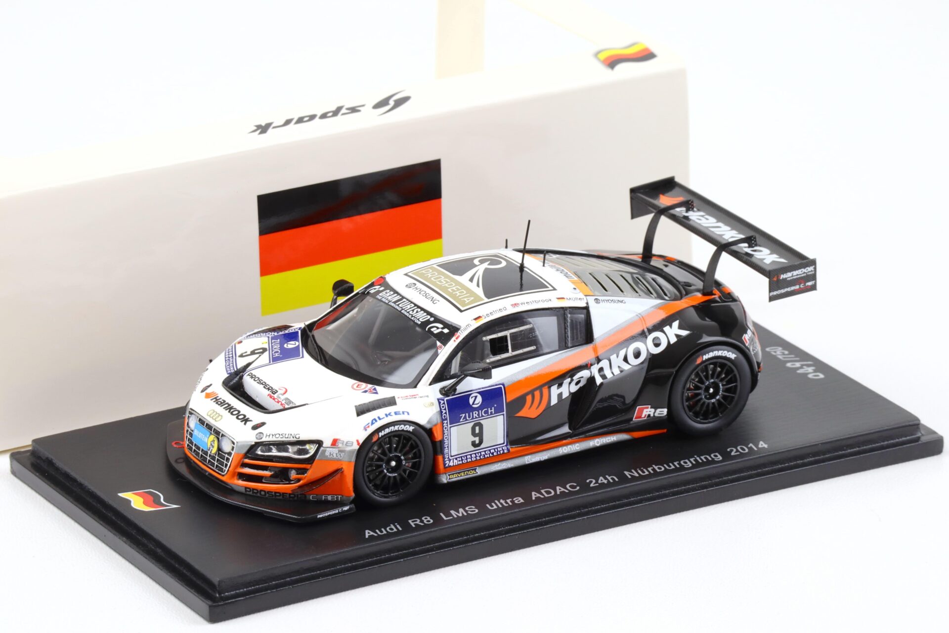 1:43 Spark Audi R8 LMS ultra ADAC 24h Nürburgring 2014 Hankook #9