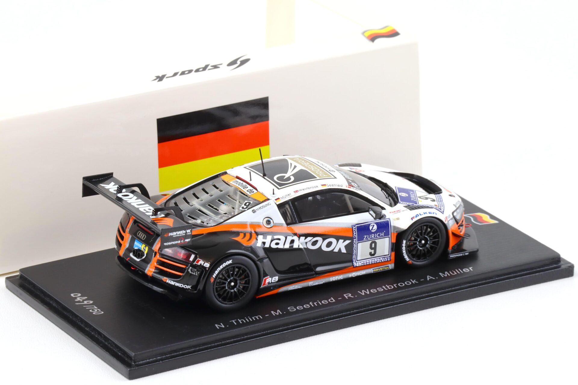 1:43 Spark Audi R8 LMS ultra ADAC 24h Nürburgring 2014 Hankook #9