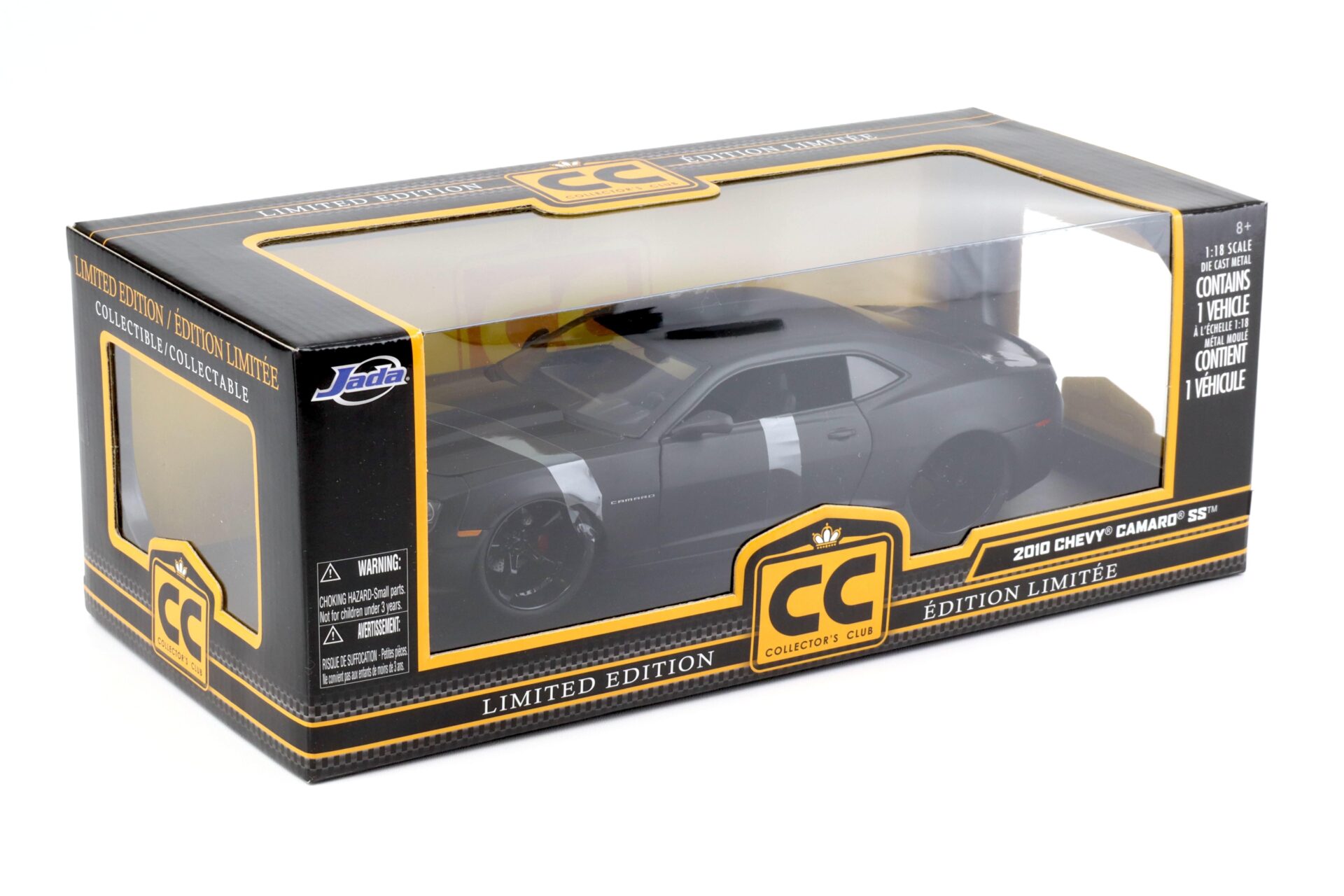 1:18 JADA Toys 2010 Chevrolet Camaro SS Coupe Collectors Club matt black