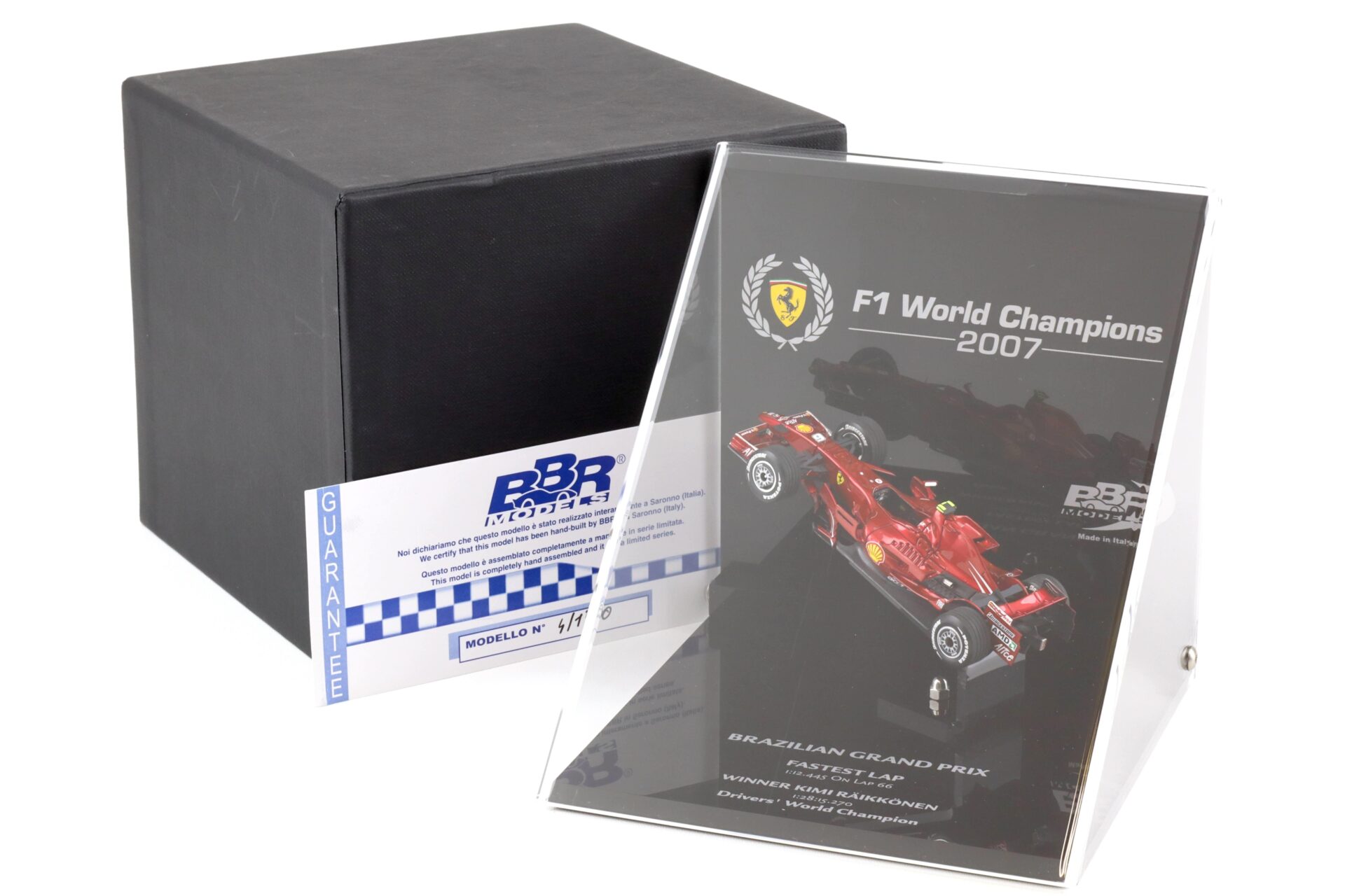 1:43 BBR Ferrari F2007 GP Brasile 2007 Räikkönen World Champ - Limited 150 pcs.