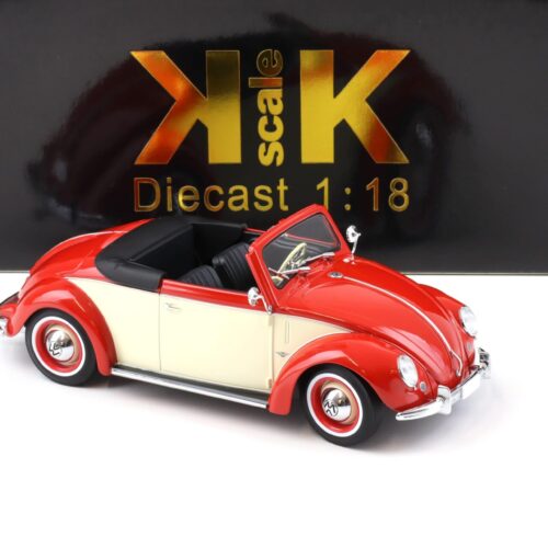 1:18 KK-Scale VW 1200 Hebmüller Cabriolet Käfer 1949 red/ cream