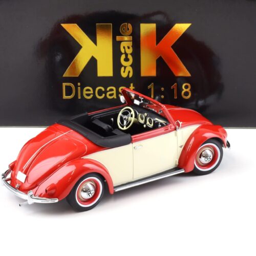 1:18 KK-Scale VW 1200 Hebmüller Cabriolet Käfer 1949 red/ cream