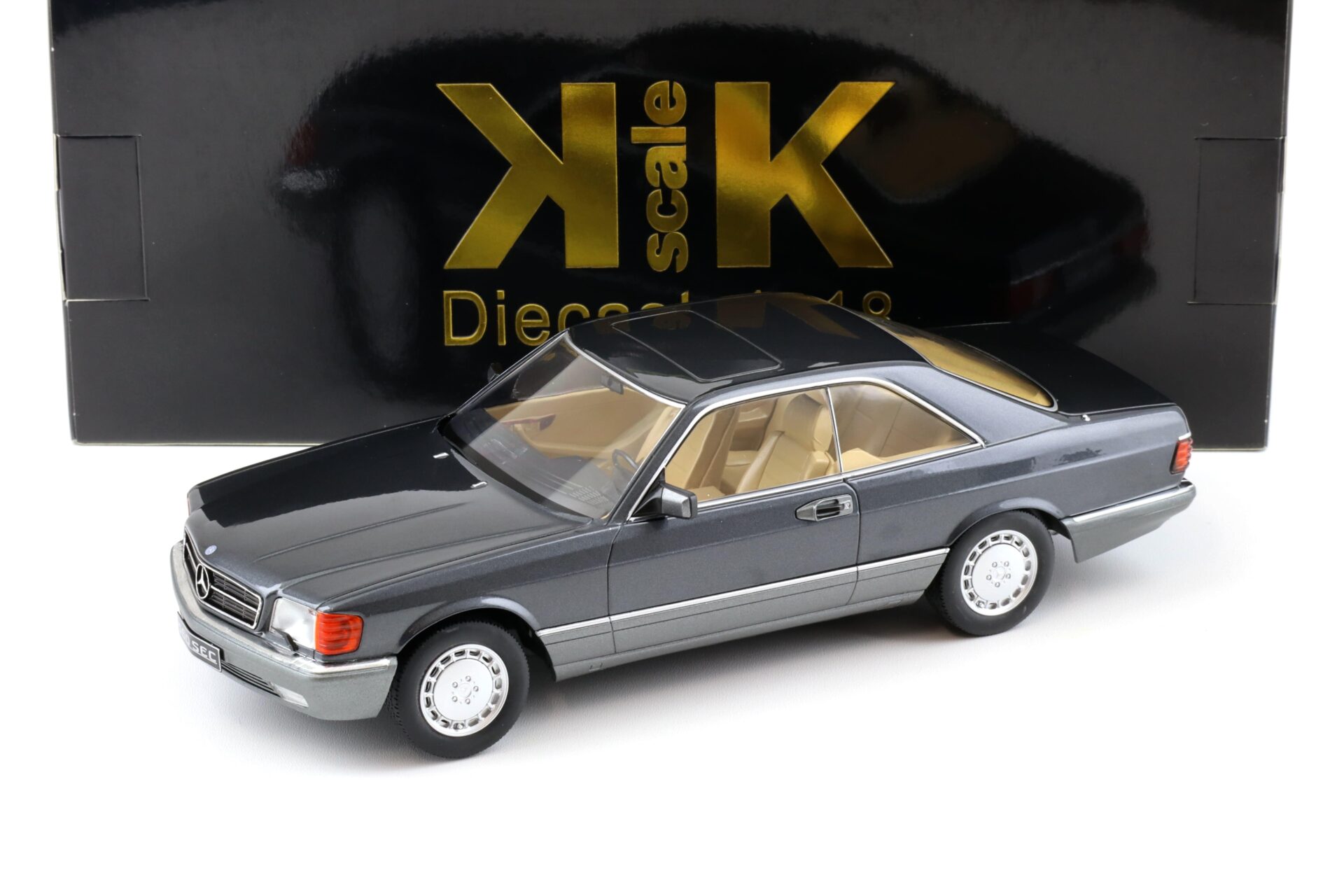 ID 99331 orig.jpg 1:18 KK-Scale Mercedes 500 SEC C126 Coupe 1985 anthracite metallic