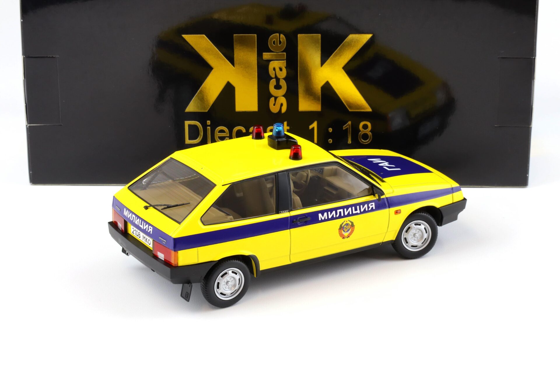 1:18 KK-Scale Lada Samara Police SU Milizija 1984 yellow/ blue