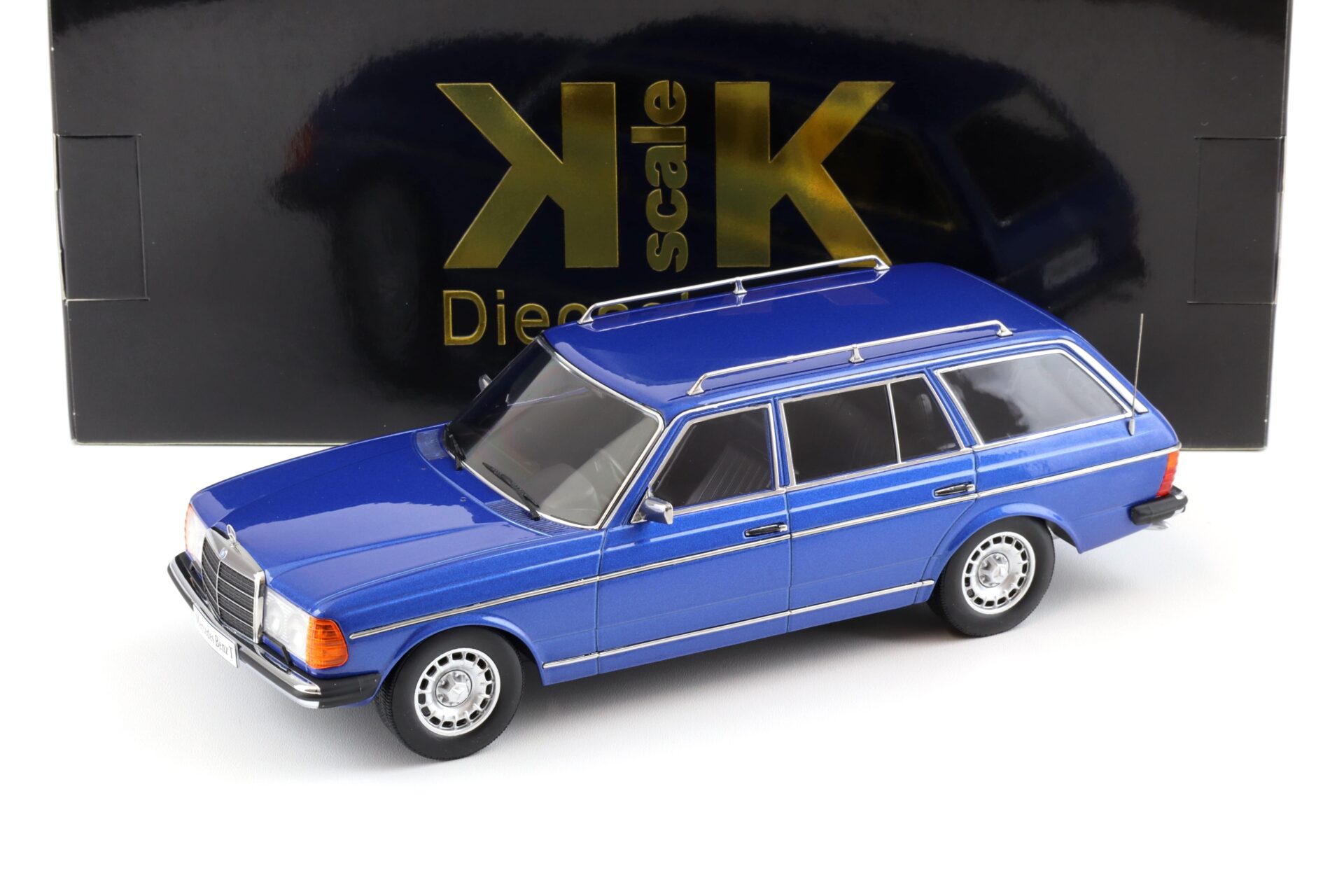 1:18 KK-Scale Mercedes 250T T-Modell S123 blue metallic 1980