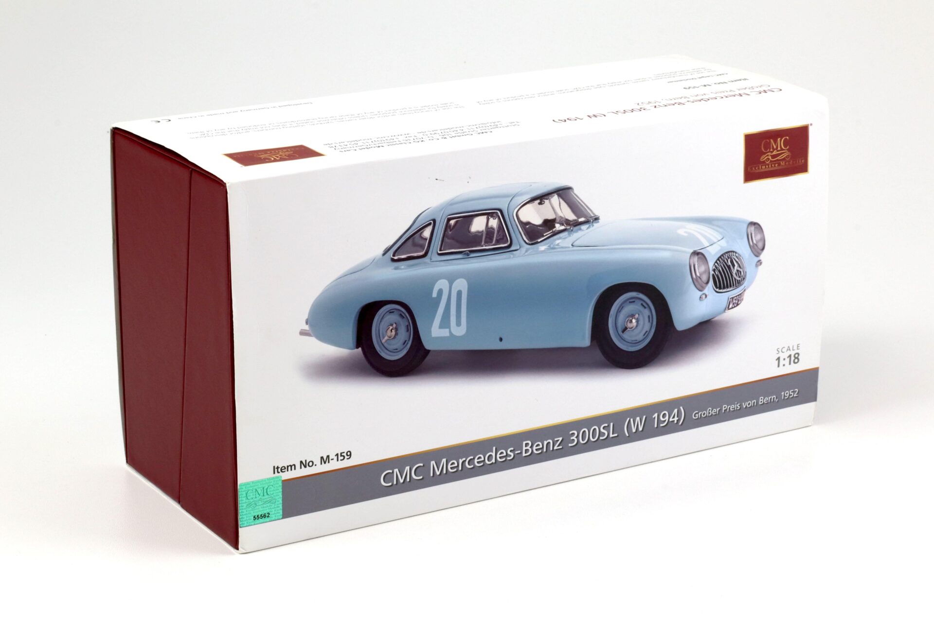 1:18 CMC Mercedes 300SL (W194) #20 Großer Preis von Bern 1952 Hermann Lang M-159