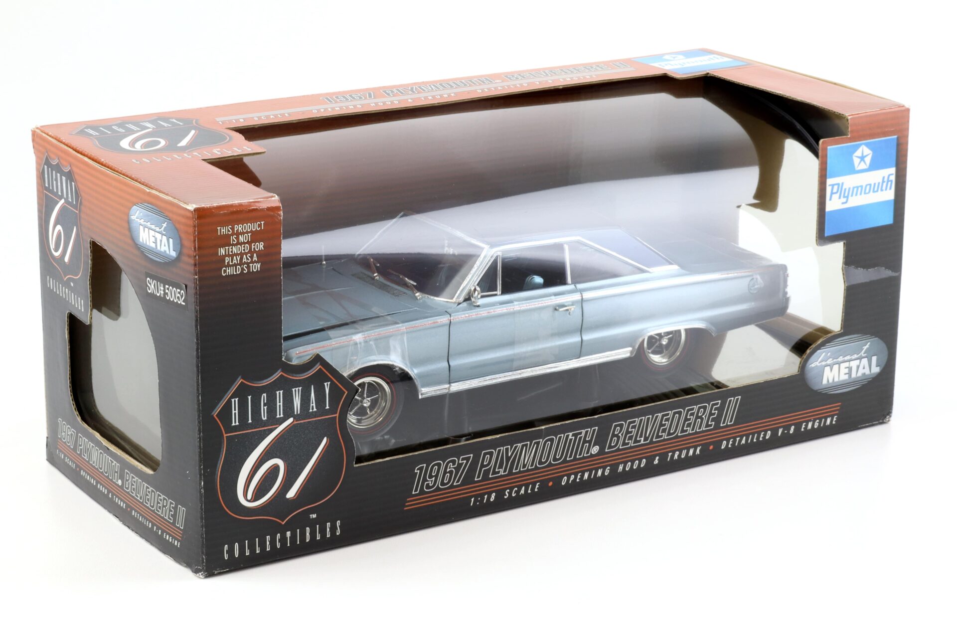 1:18 Highway61 Plymouth Belvedere II blue metallic/ dark blue 1967