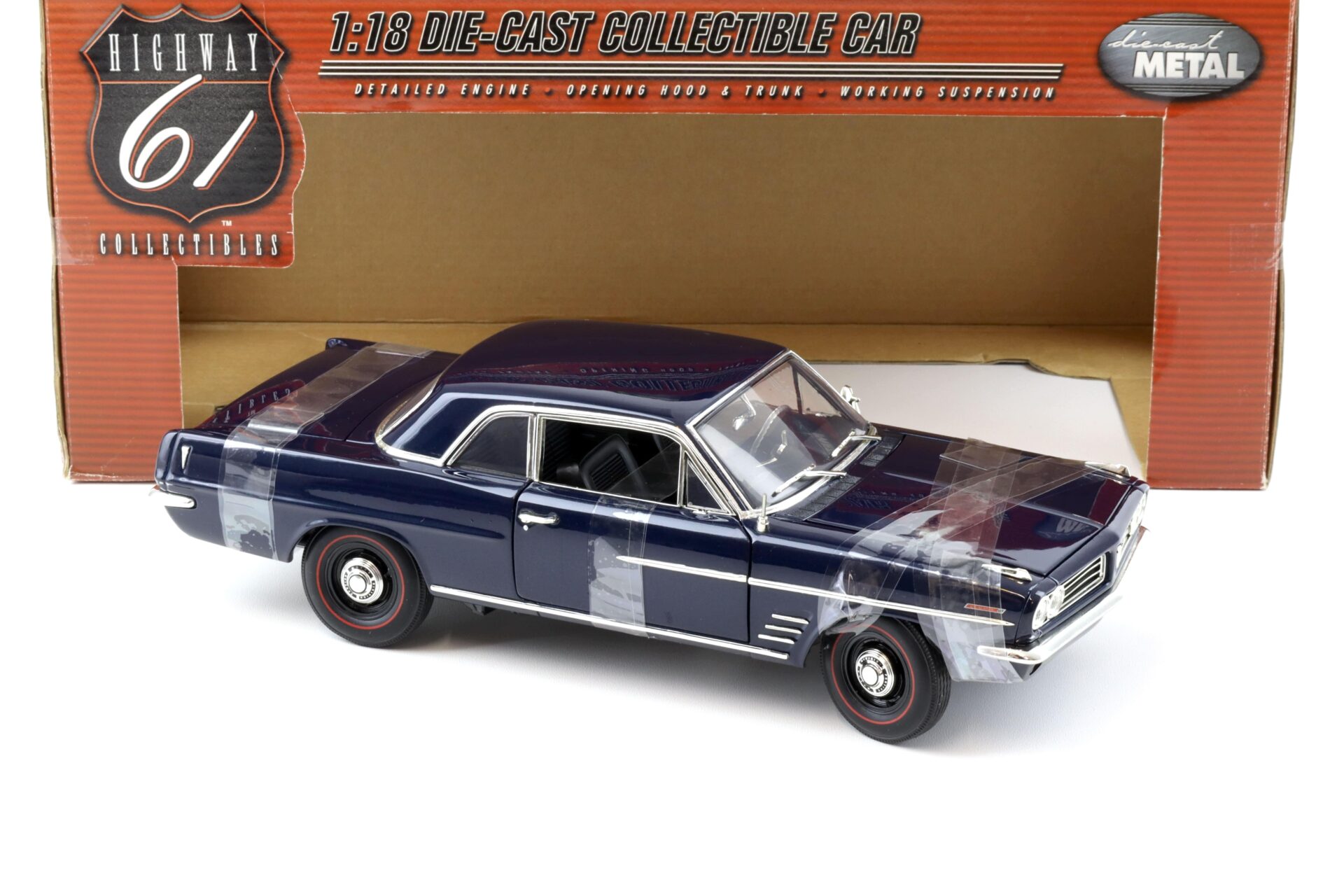 1:18 Highway61 Pontiac Lemans Coupe 1963 dark blue 50147