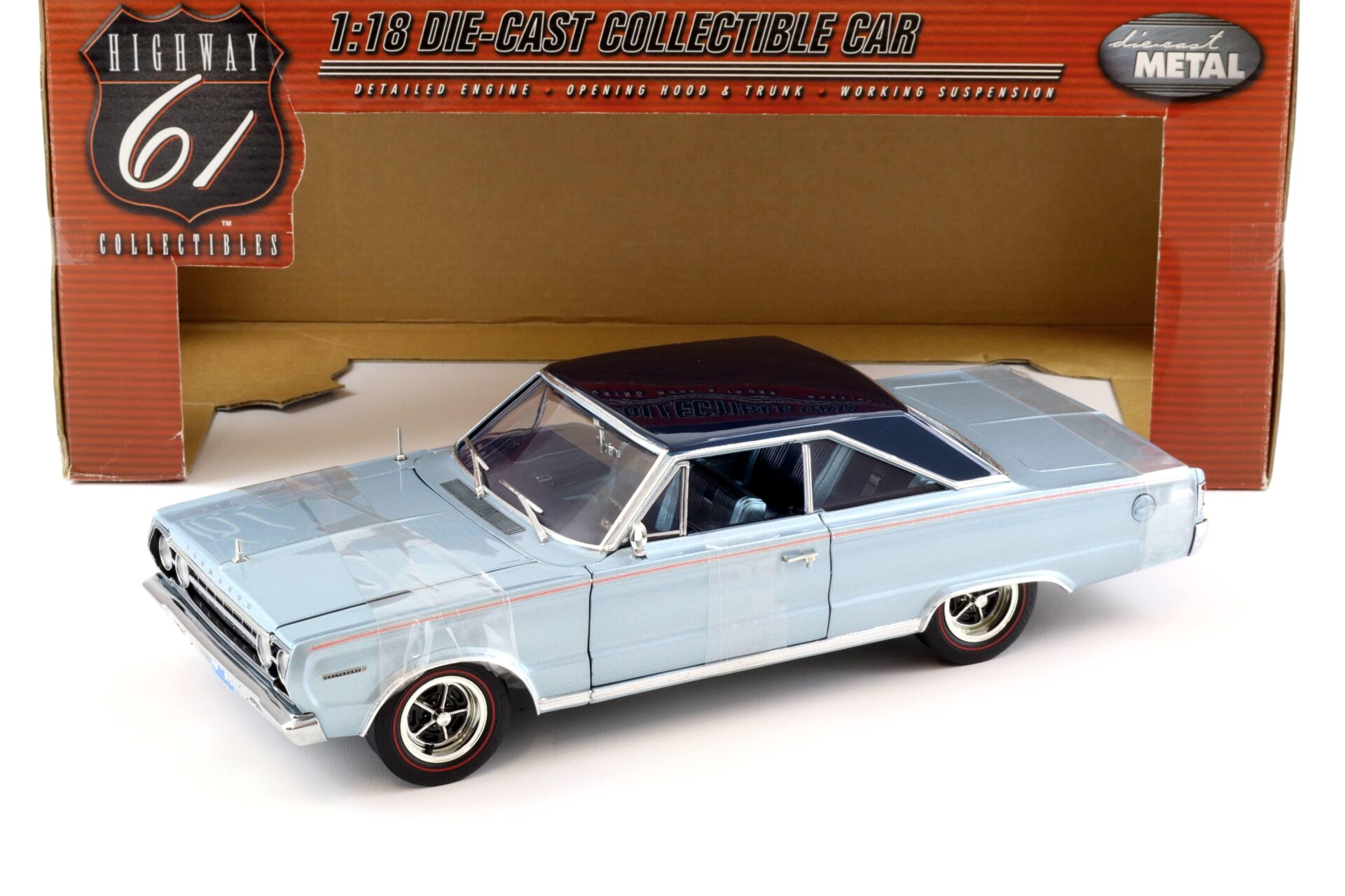 1:18 Highway61 Plymouth Belvedere II blue metallic/ dark blue 1967