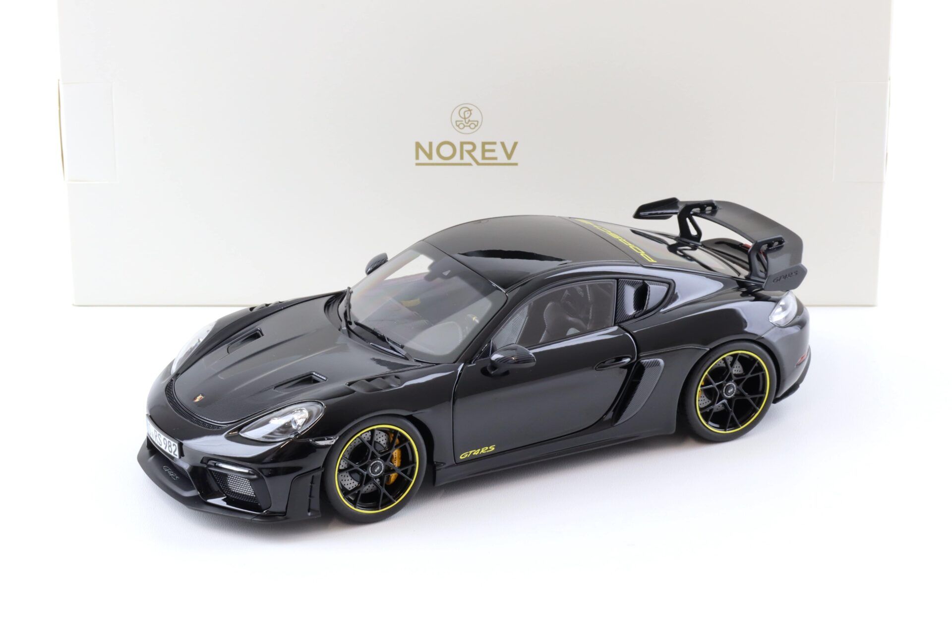1:18 Norev Porsche Cayman GT4 RS Weissach Package 2023 black - Limited 300 pcs.