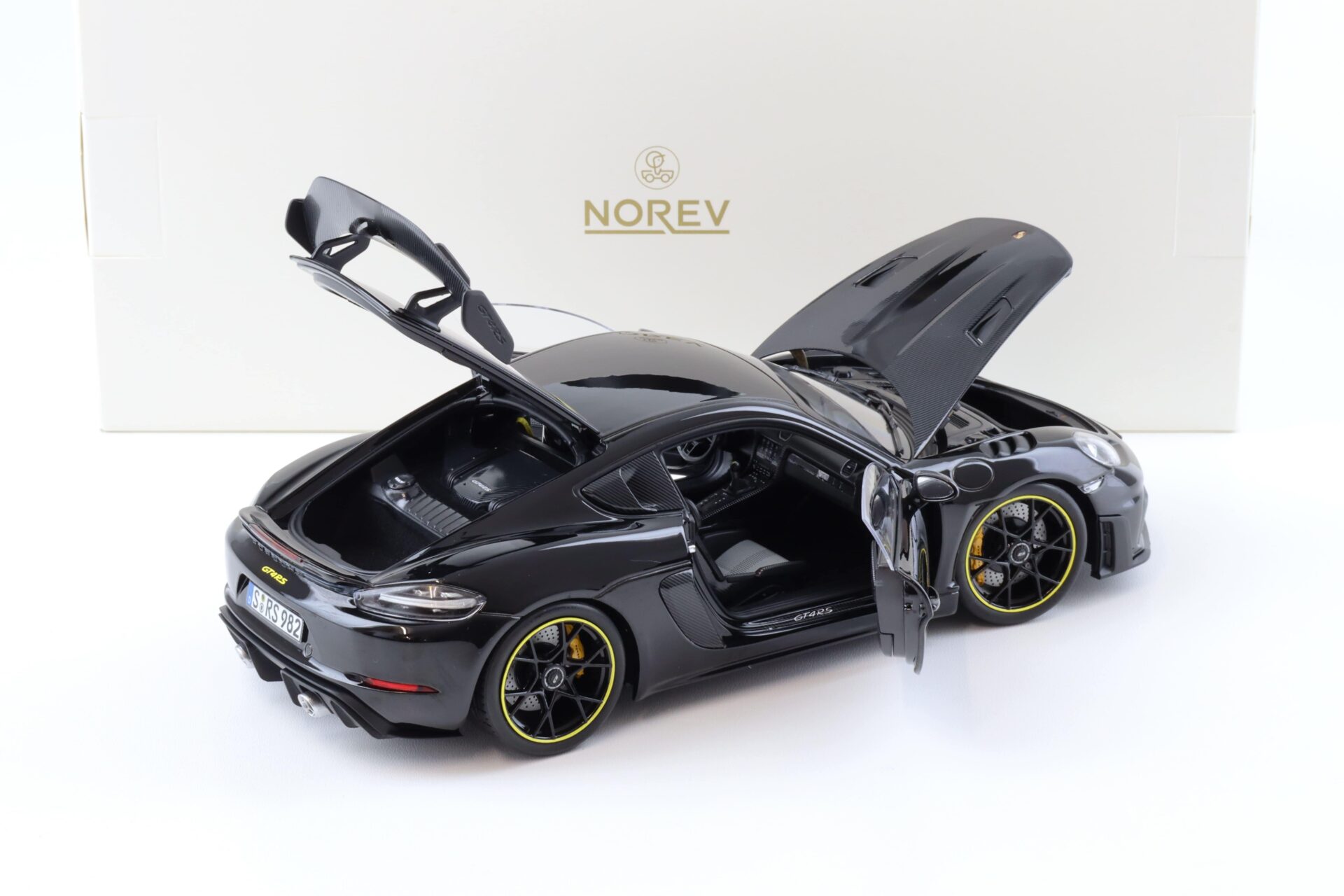 1:18 Norev Porsche Cayman GT4 RS Weissach Package 2023 black - Limited 300 pcs.