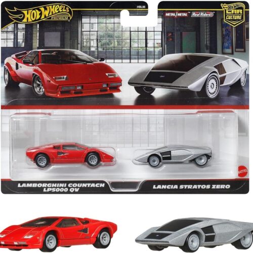 1:64 Hot Wheels 2025 Premium 2-Pack 979R Lamborghini Countach + Lancia Stratos Zero