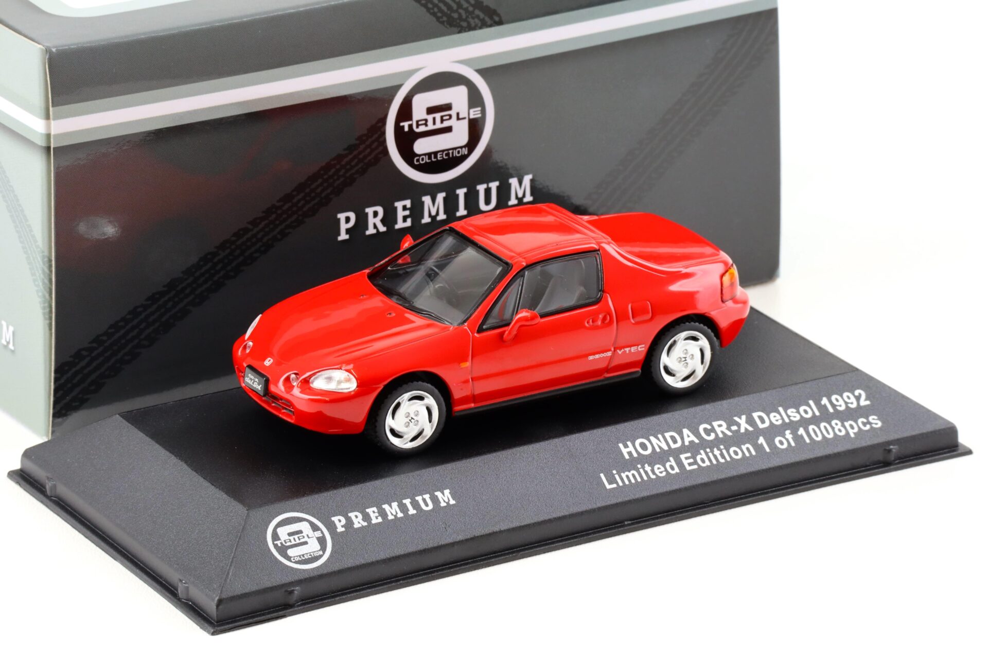 1:43 Triple9 Premium Honda CR-X Delsol 1992 red