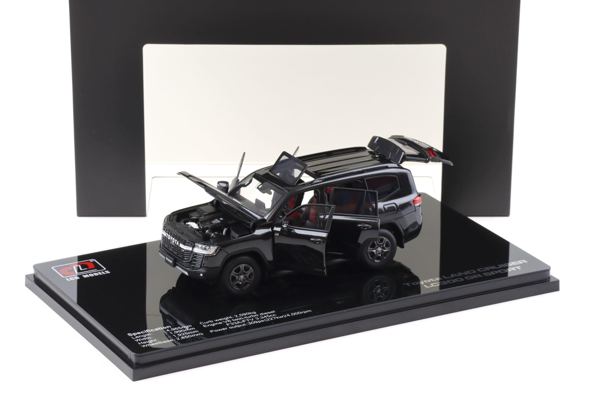 1:43 LCD Models Toyota Land Cruiser LC300 GR Sport black LCD43011-GR-BL