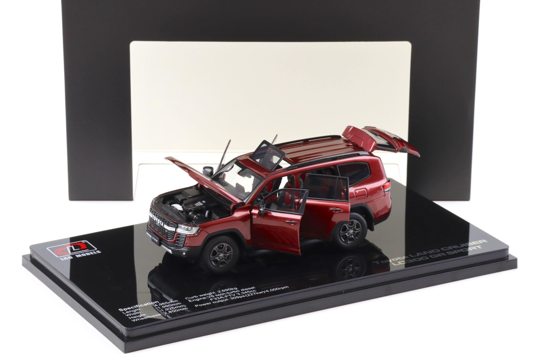 1:43 LCD Models Toyota Land Cruiser LC300 GR Sport red metallic LCD43011-GR-RE