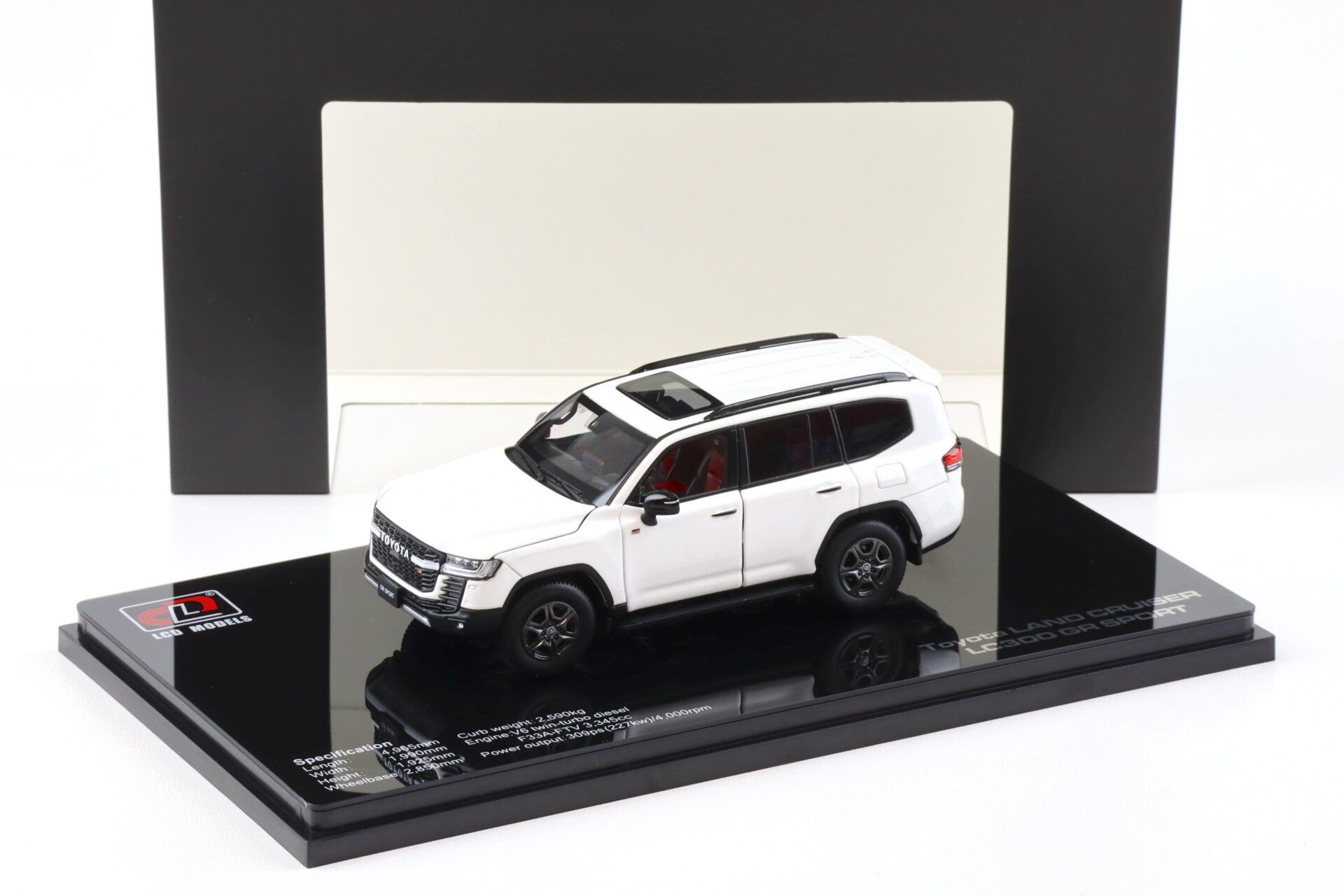 1:43 LCD Models Toyota Land Cruiser LC300 GR Sport white metallic LCD43011-GR-WH