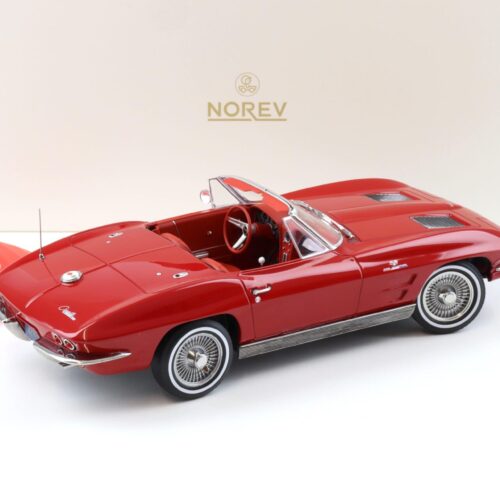 1:18 Norev Chevrolet Corvette Sting Ray Convertible 1963 Riverside red 189056