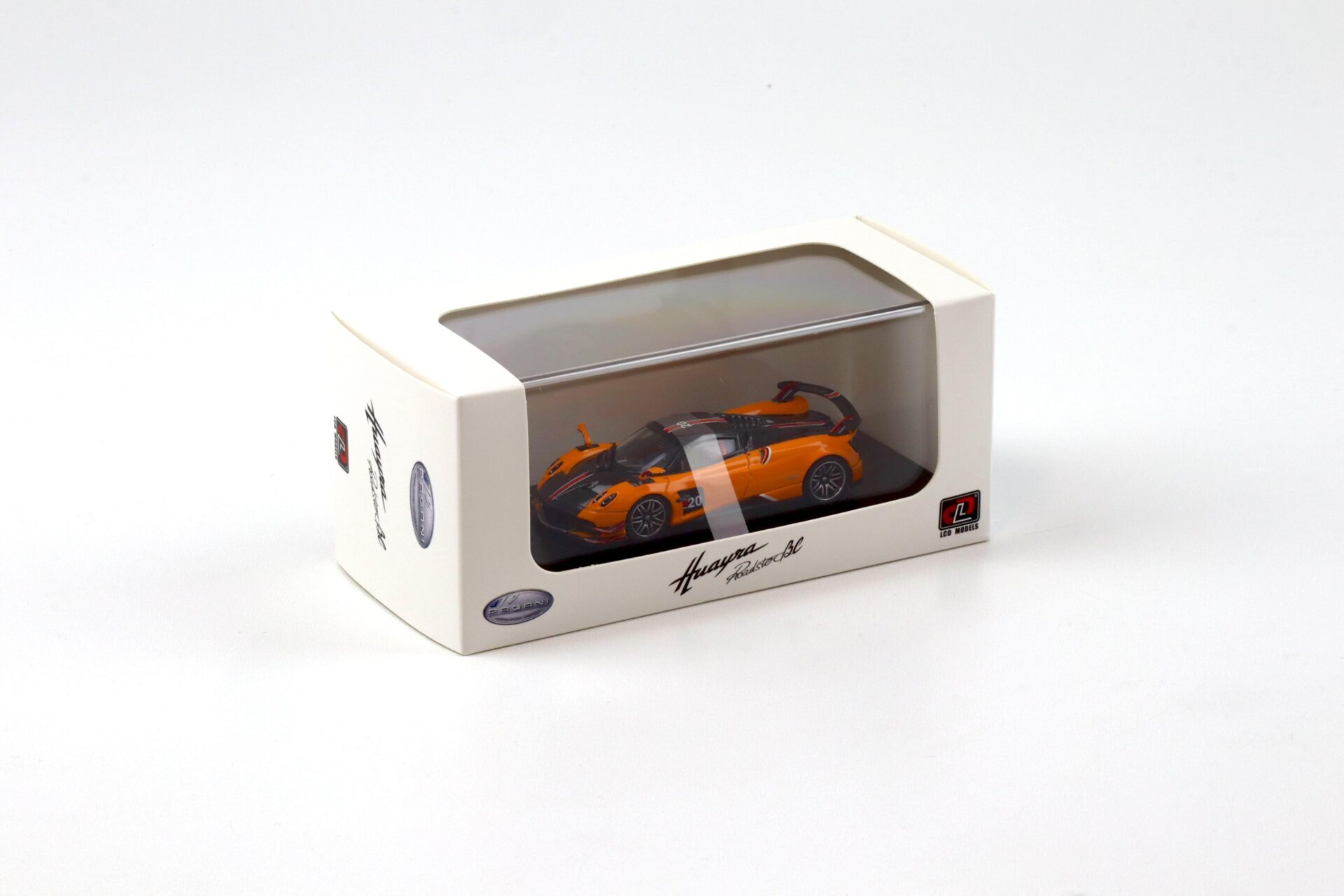 1:64 LCD Models Pagani Huayra BC #20 orange/ Carbon LCD64011-OR