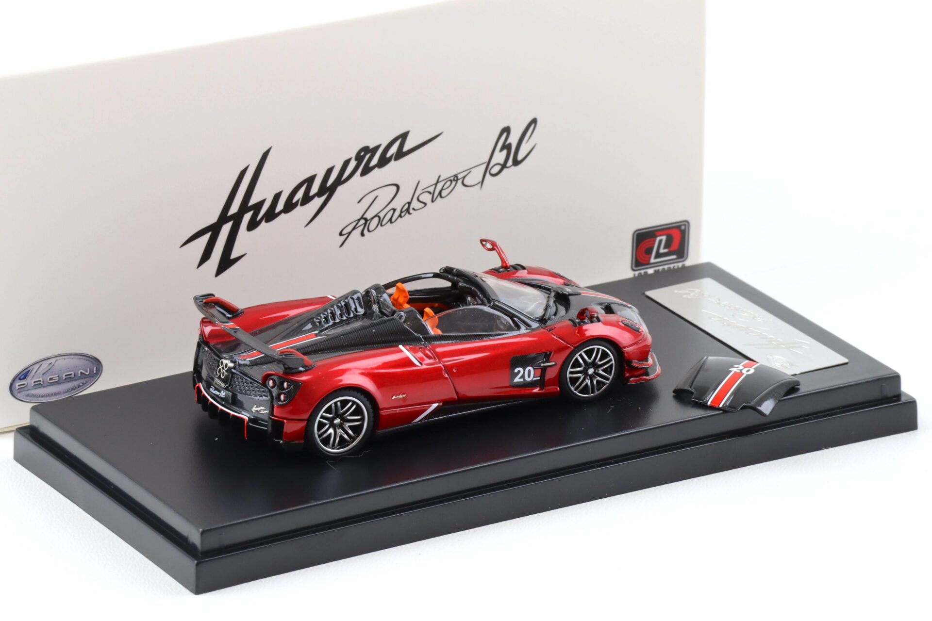 1:64 LCD Models Pagani Huayra BC #20 red metallic/ Carbon LCD64011-RE