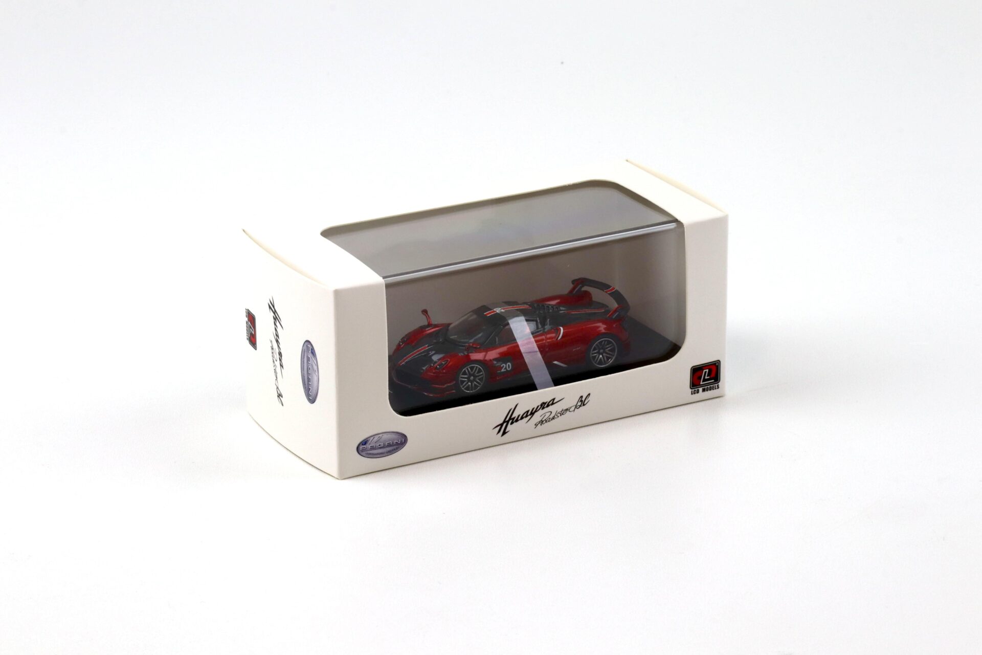 1:64 LCD Models Pagani Huayra BC #20 red metallic/ Carbon LCD64011-RE