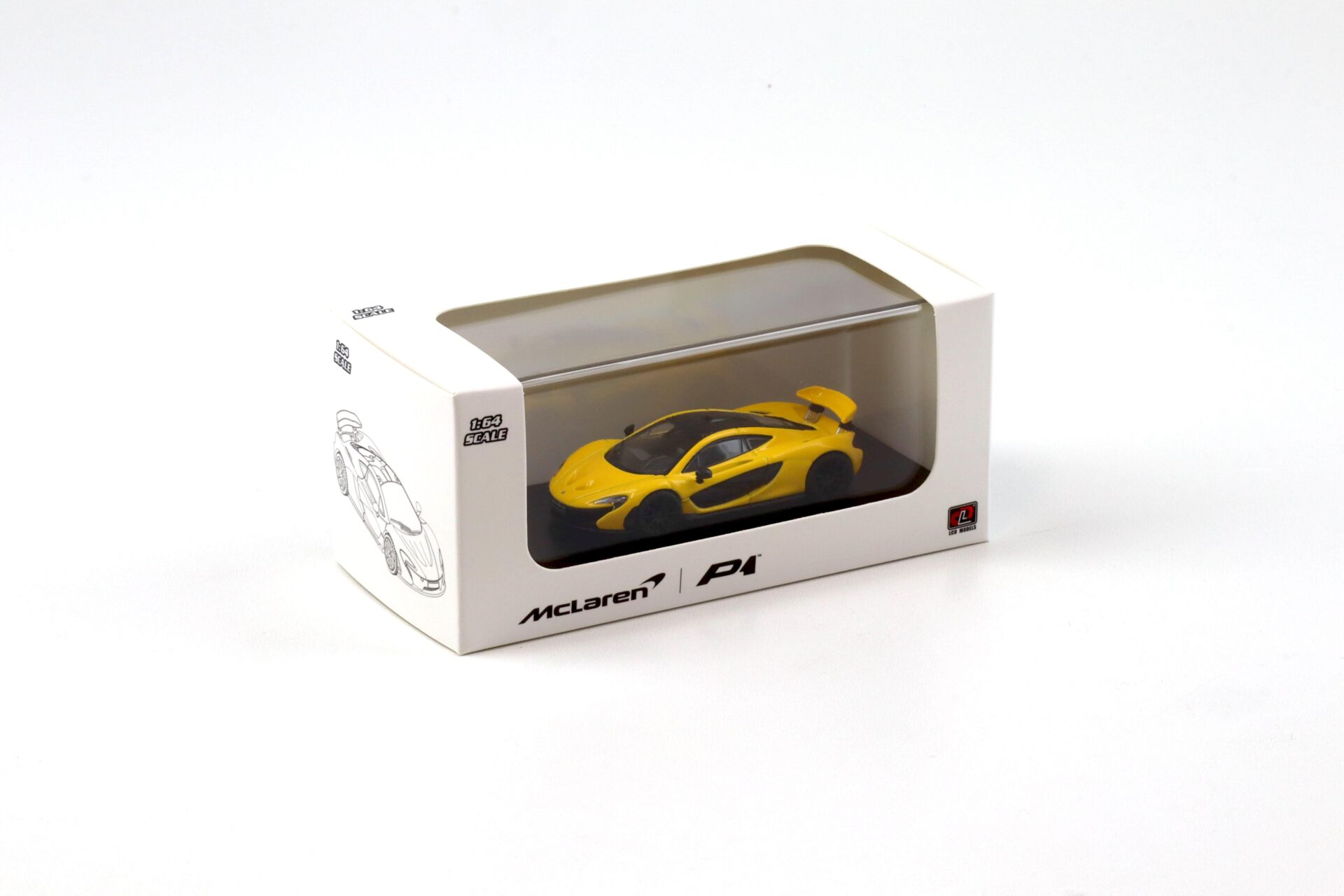 1:64 LCD Models McLaren P1 Coupe yellow Carbon LCD64023-YE