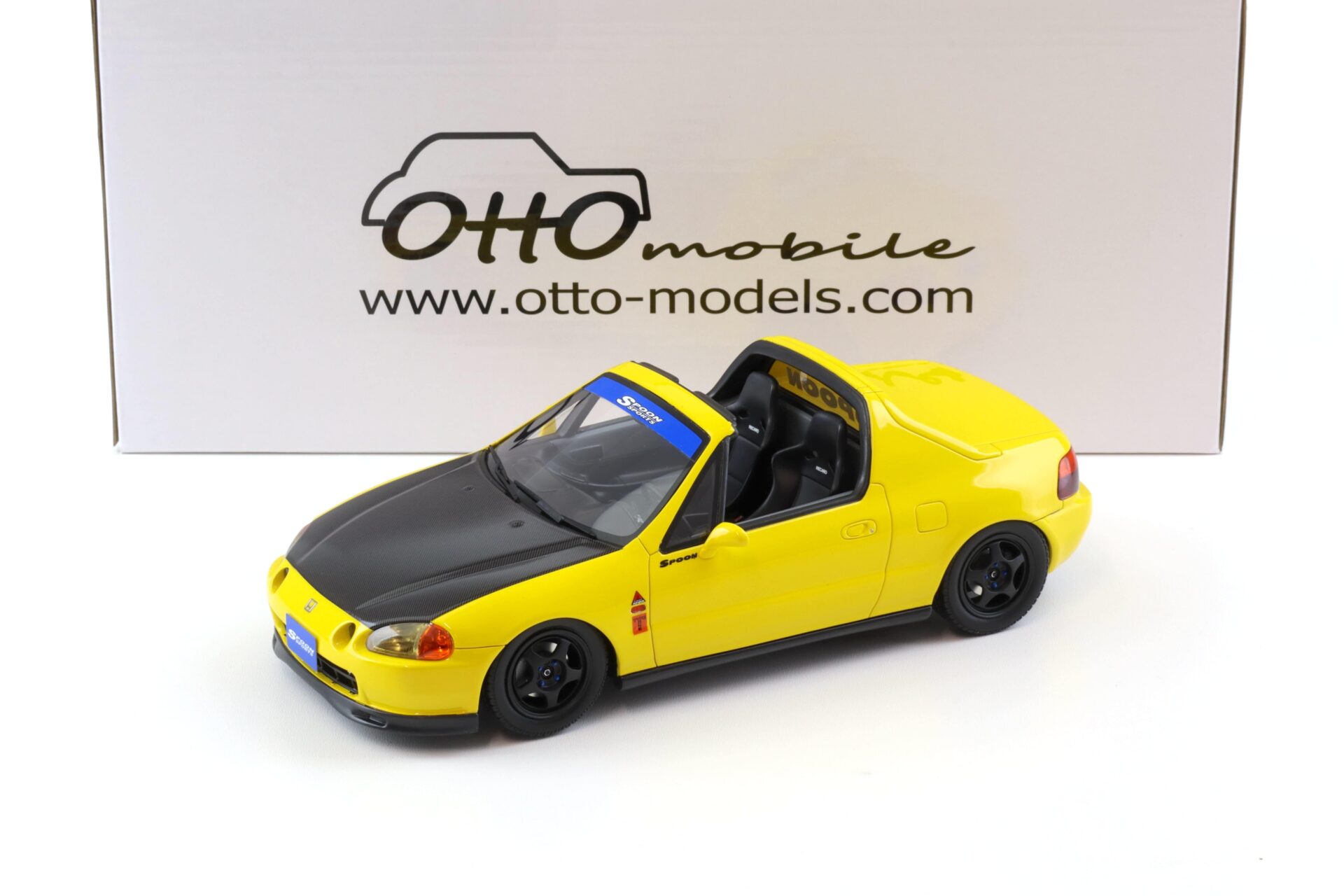 1:18 OTTO mobile OT1154 Honda Civic Del Sol SPOON Version yellow/ Carbon 1996