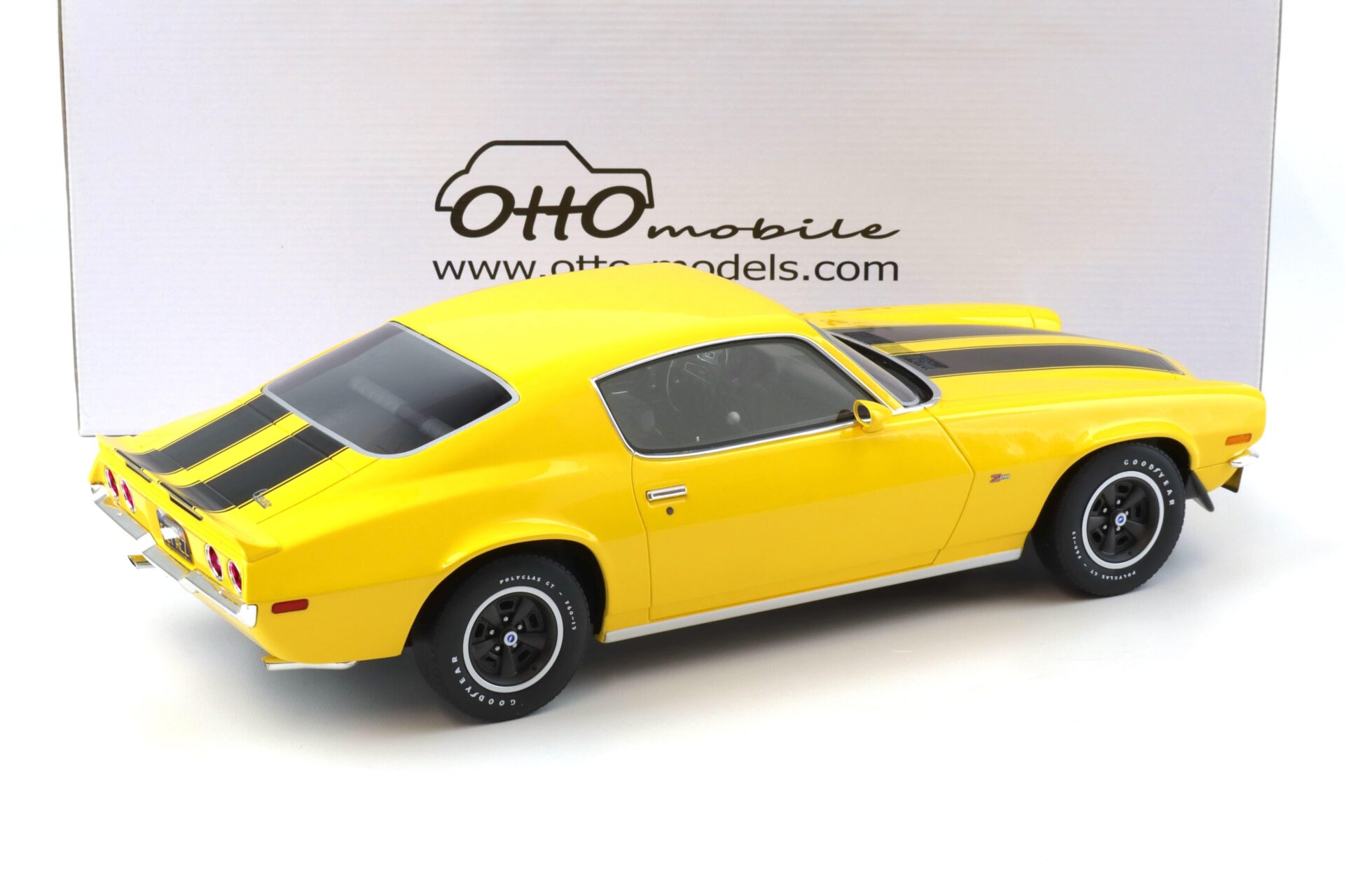 1:12 OTTO mobile G085 Chevrolet Camaro Z28 RS Daytona yellow/ black stripes 1970