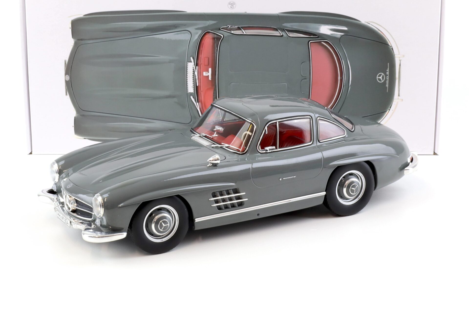 1:12 Norev Mercedes 300SL Gullwing 1954 Graphite grey/ red interior