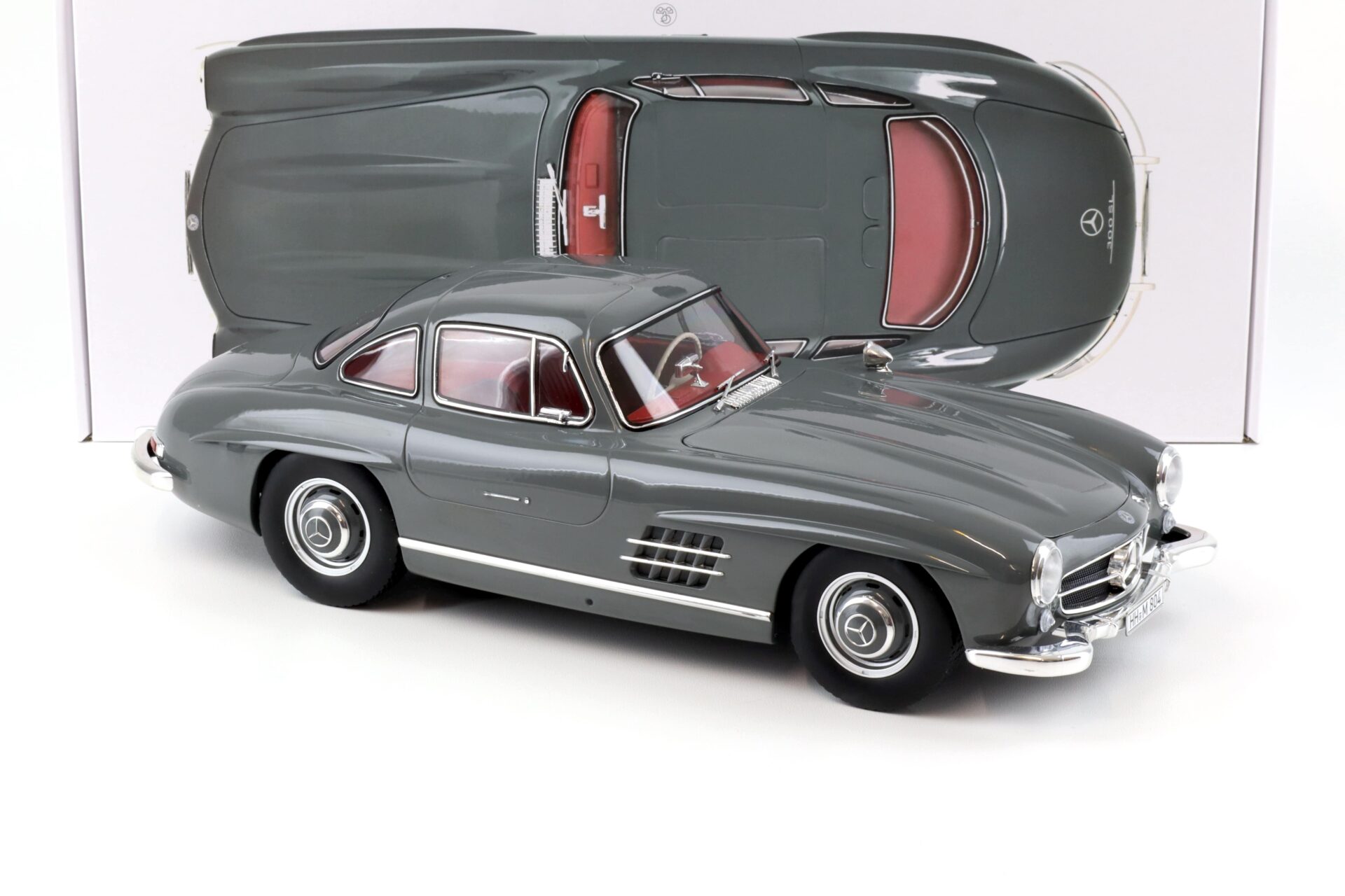 1:12 Norev Mercedes 300SL Gullwing 1954 Graphite grey/ red interior
