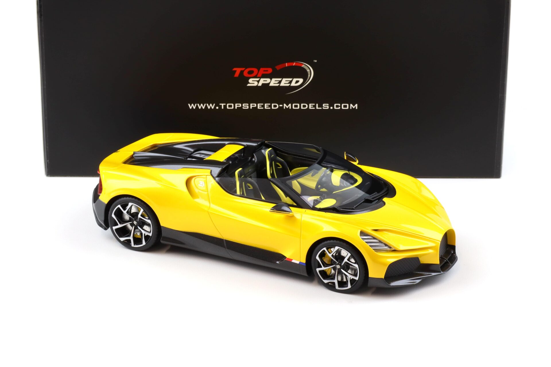 1:18 Top Speed Bugatti W16 Mistral yellow metallic TS0598