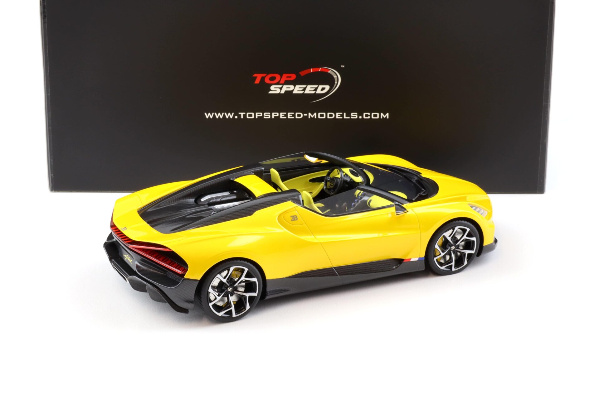 1:18 Top Speed Bugatti W16 Mistral yellow metallic TS0598