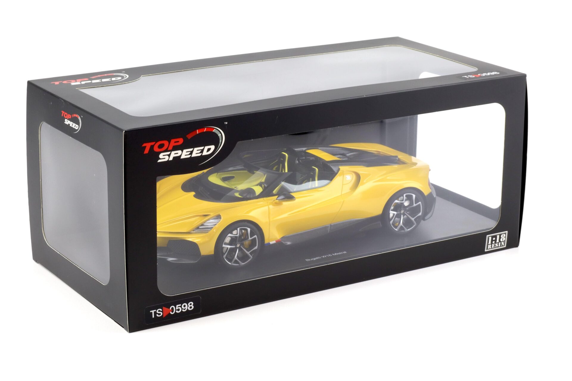 1:18 Top Speed Bugatti W16 Mistral yellow metallic TS0598